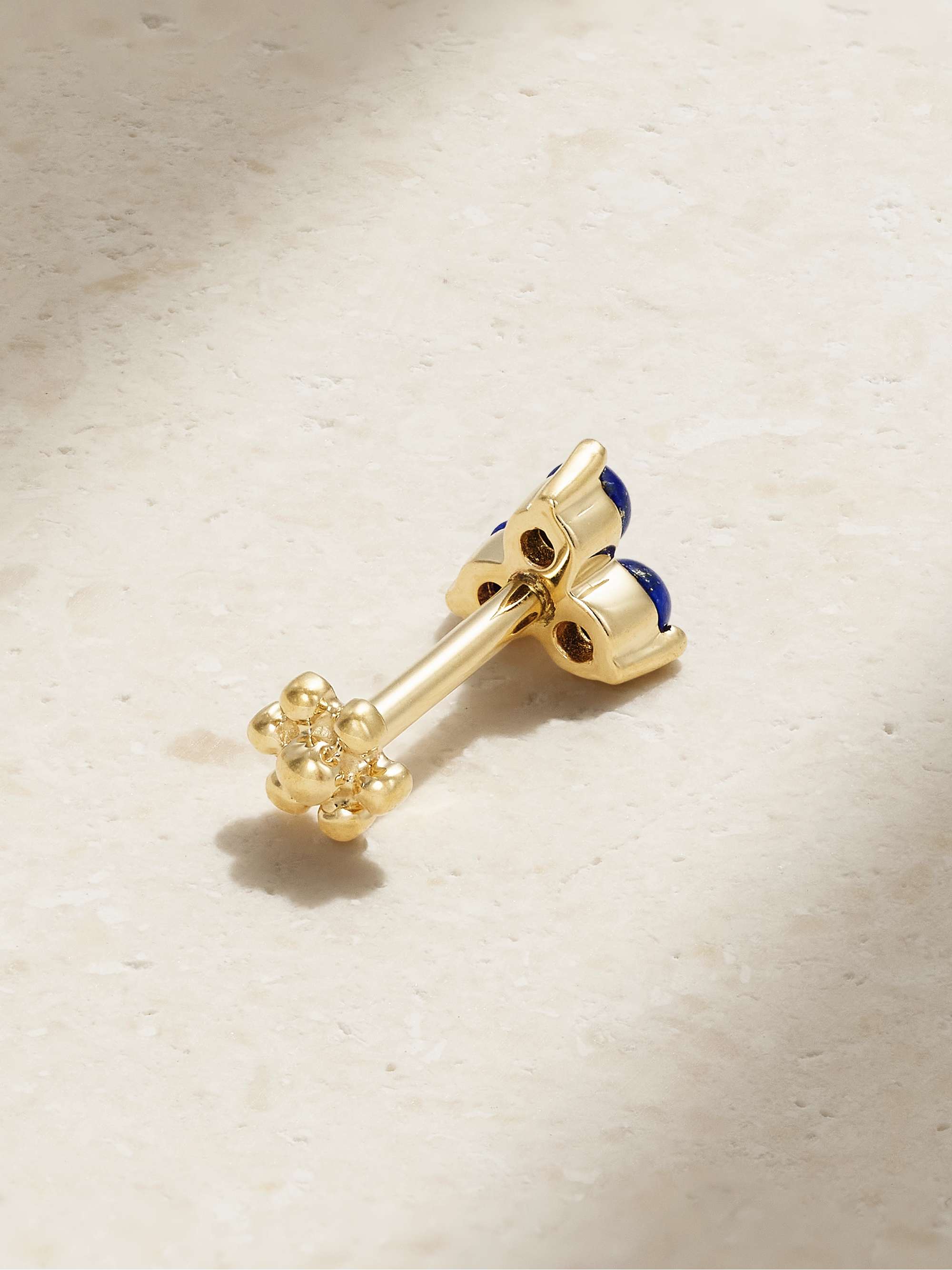 MARIA TASH Trinity 14-karat gold lapis lazuli single earring