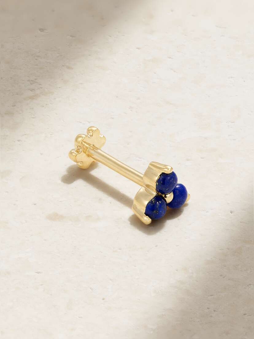 MARIA TASH Trinity 14-karat Gold Lapis Lazuli Single Earring