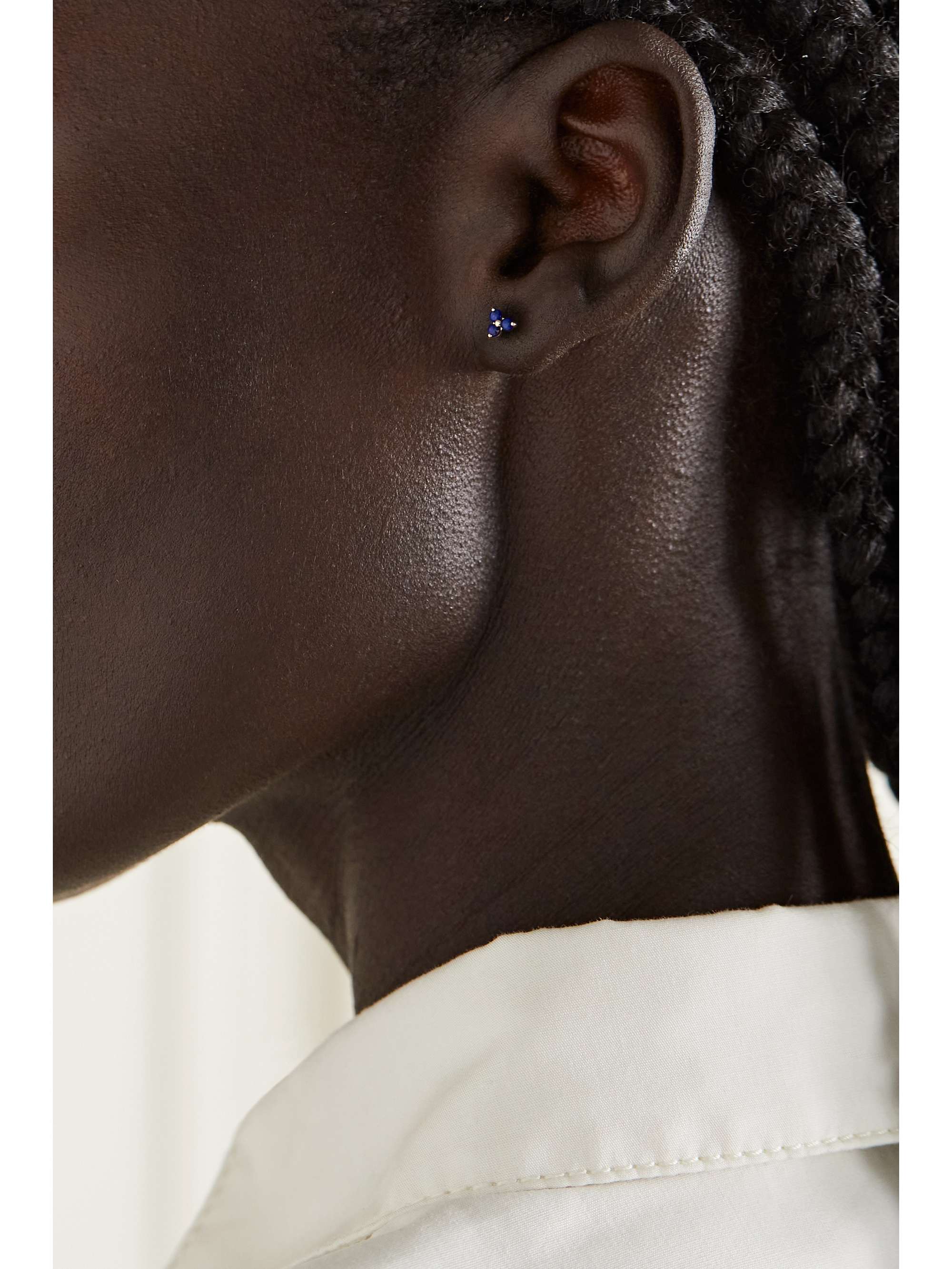 MARIA TASH Trinity 14-karat gold lapis lazuli single earring