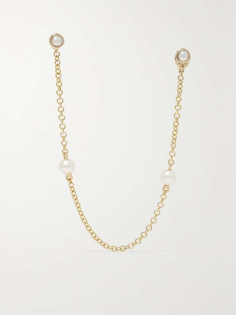 MARIA TASH 14-karat Gold Pearl Earring