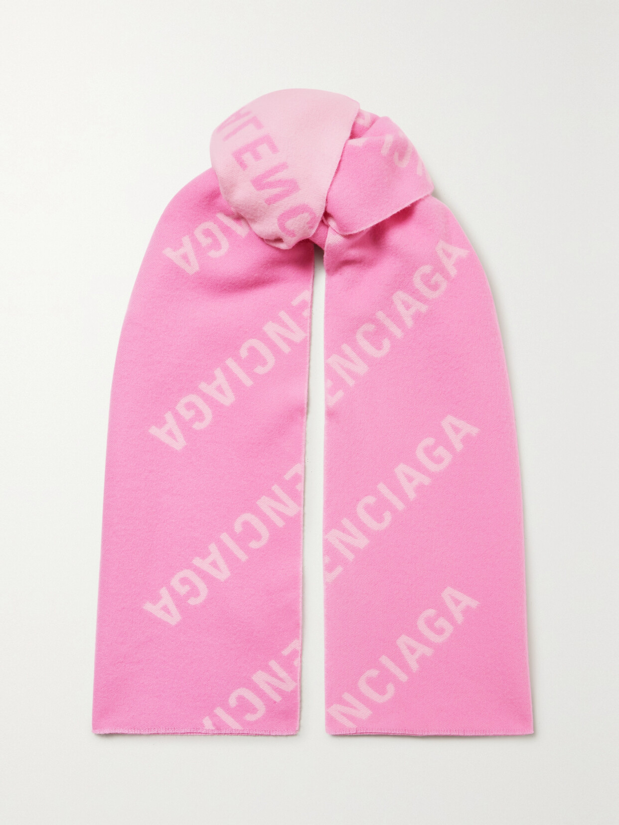 Balenciaga - Wool-jacquard Scarf - Pink