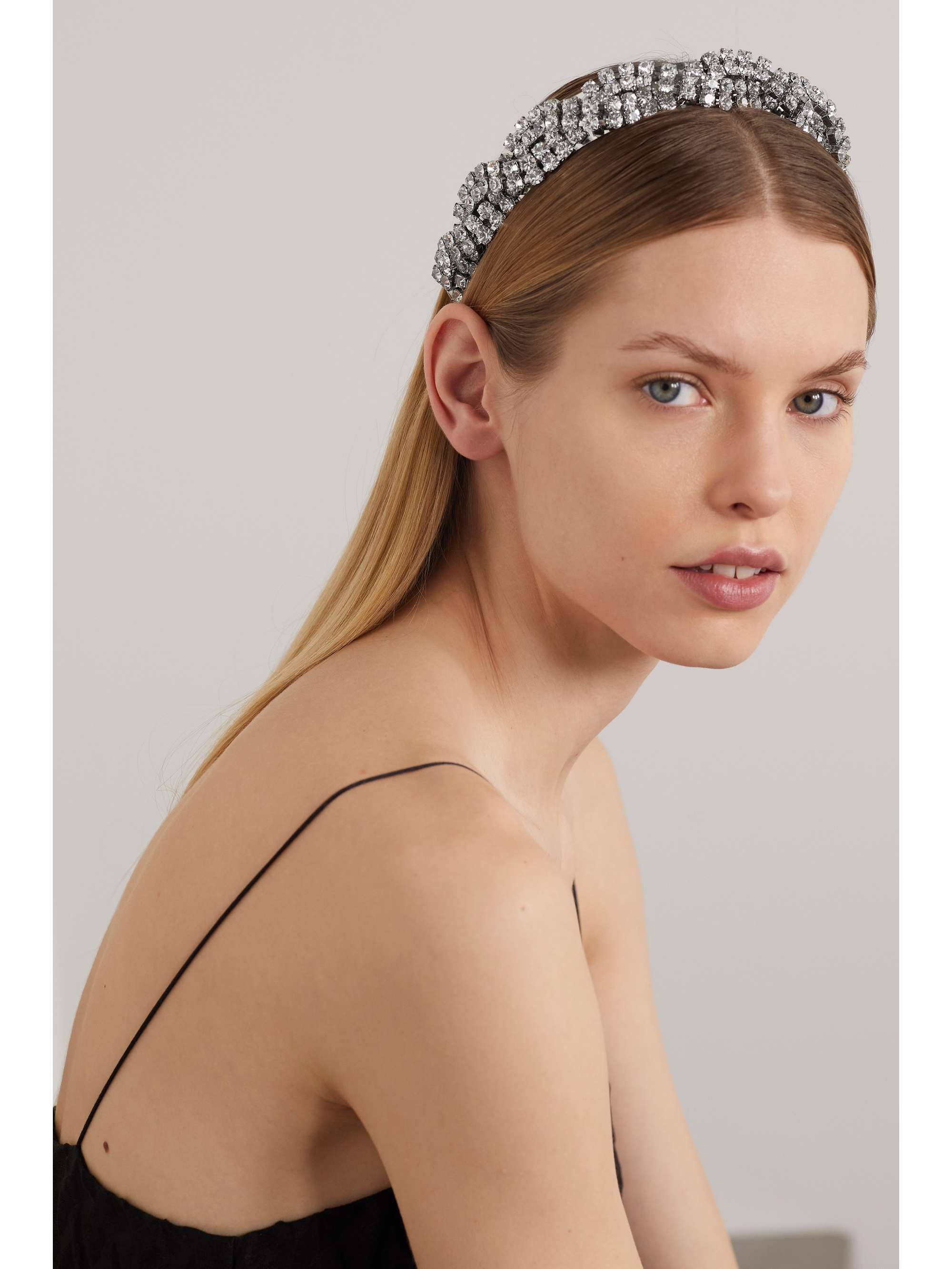 LELET NY Silberfarbener Haarreif mit Swarovski-Kristallen