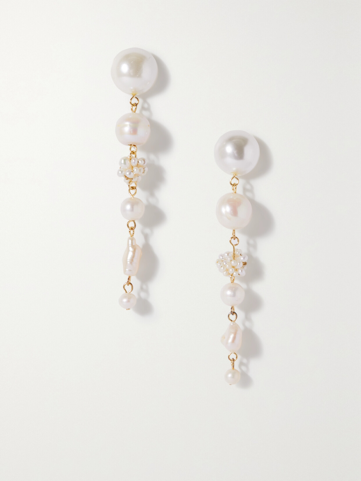 Completedworks - + Net Sustain Recycled Gold Vermeil Pearl Earrings - One size