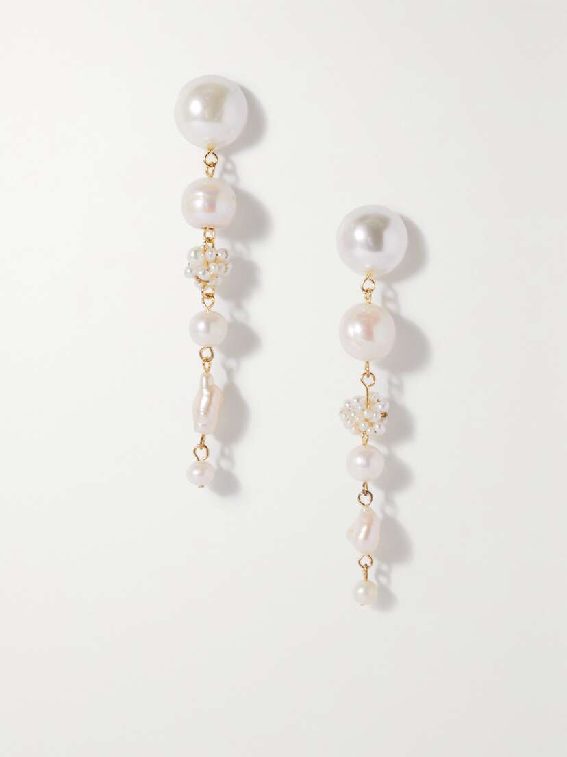 Completedworks + Net Sustain Recycled Gold Vermeil Pearl Earrings