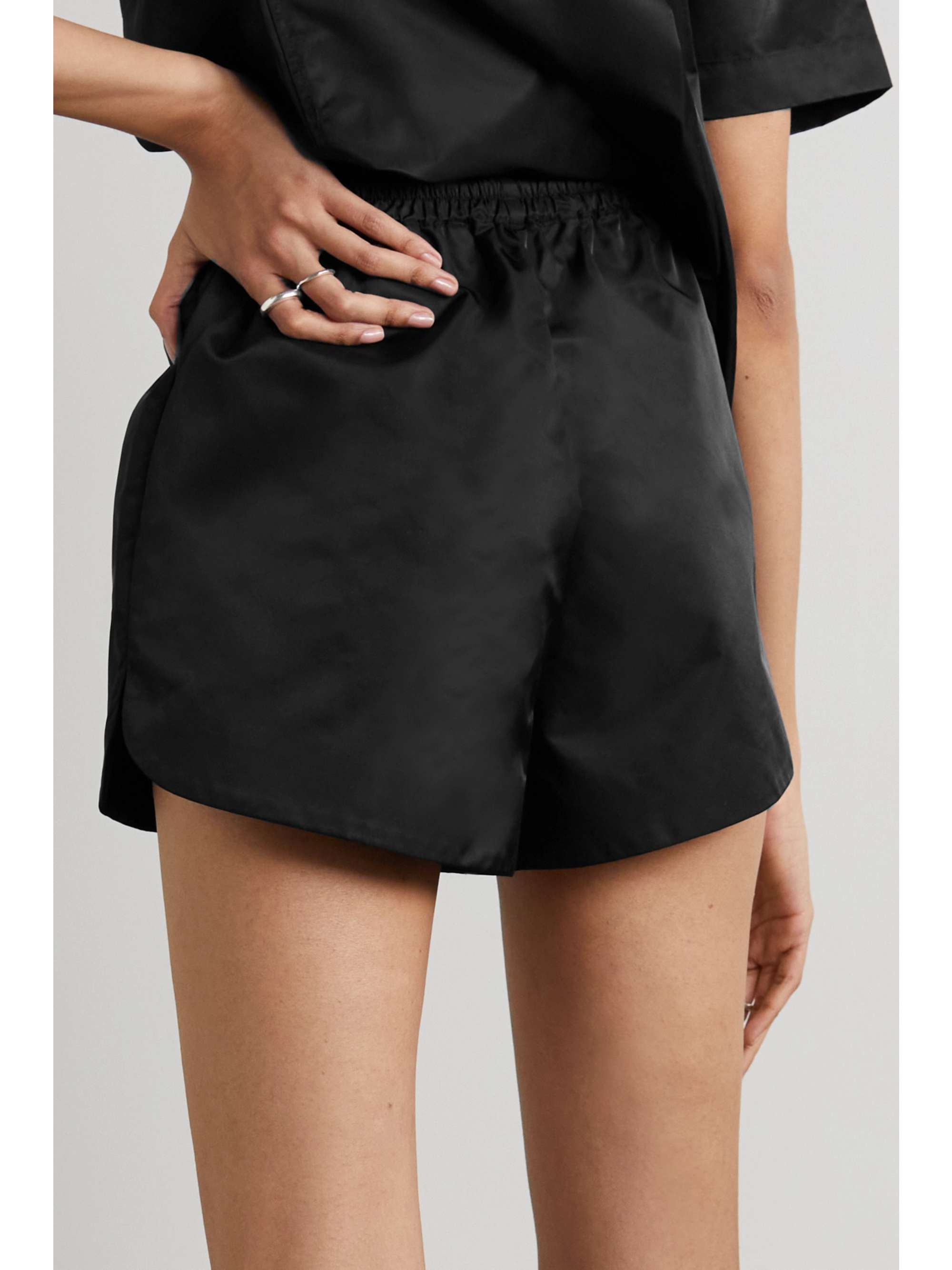 Black Itea recycled shell shorts 