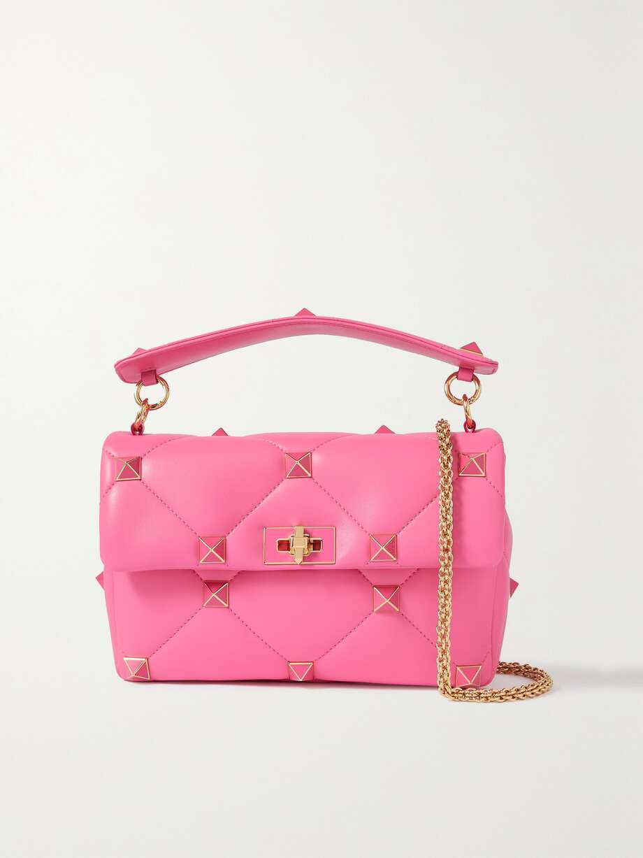 Large Studded Bag Pink (Similar)