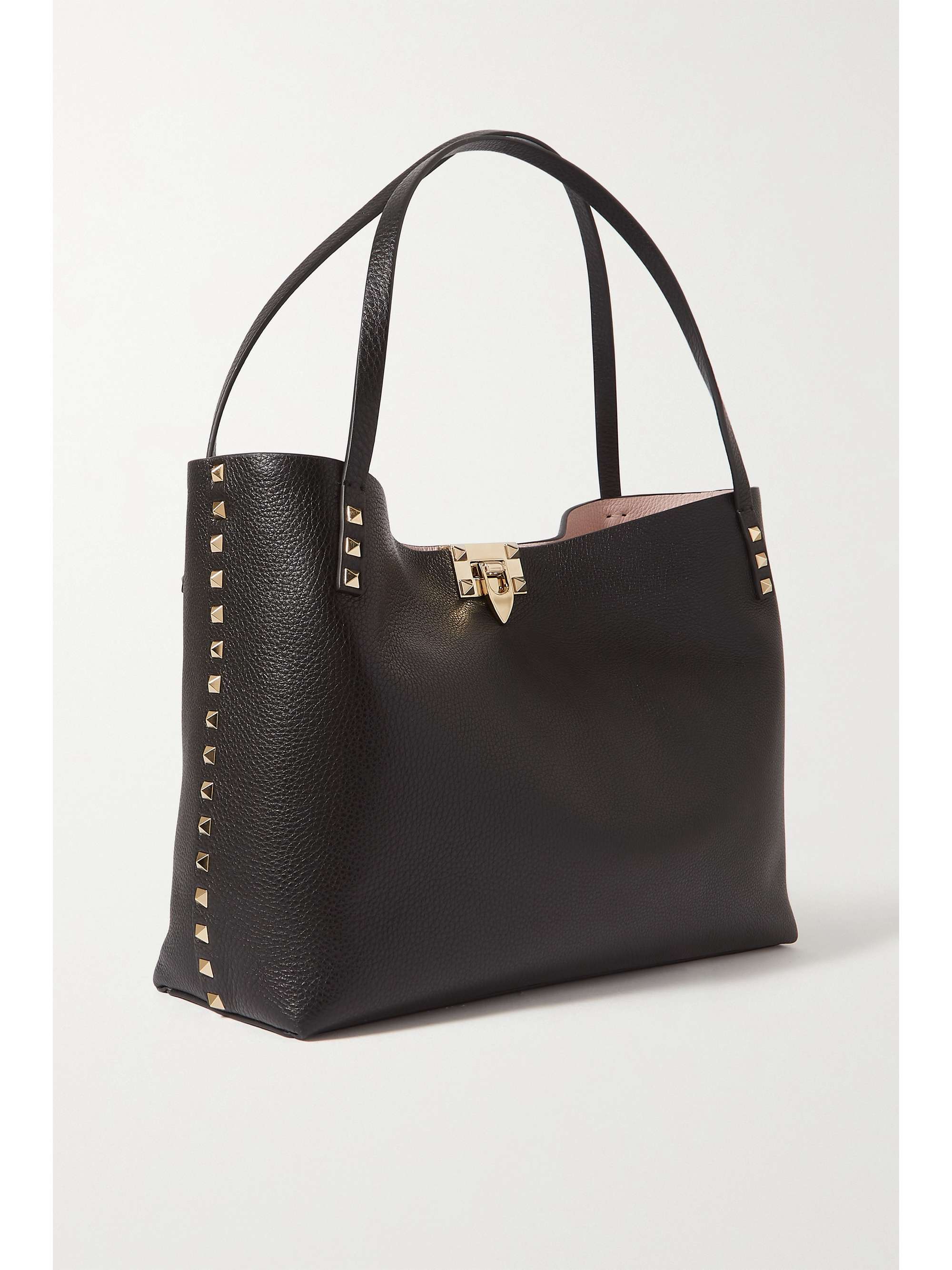 VALENTINO GARAVANI Valentino Garavani Rockstud medium textured-leather tote