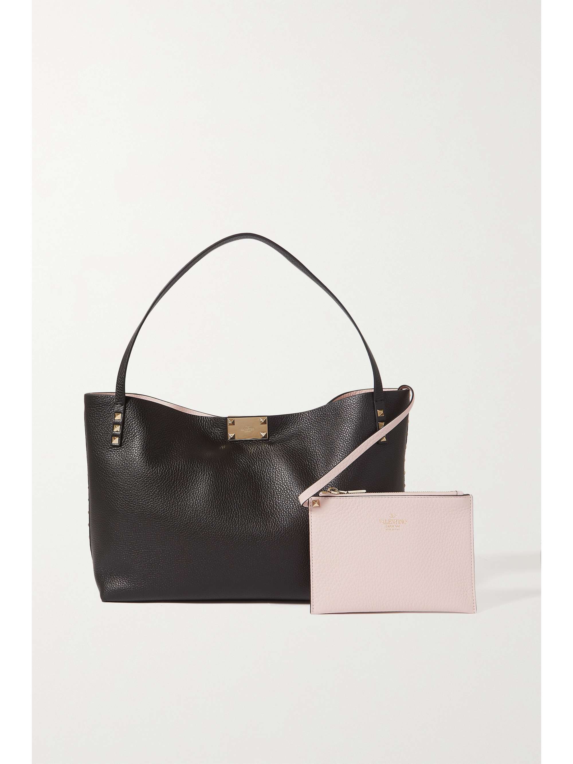 VALENTINO GARAVANI Valentino Garavani Rockstud medium textured-leather tote