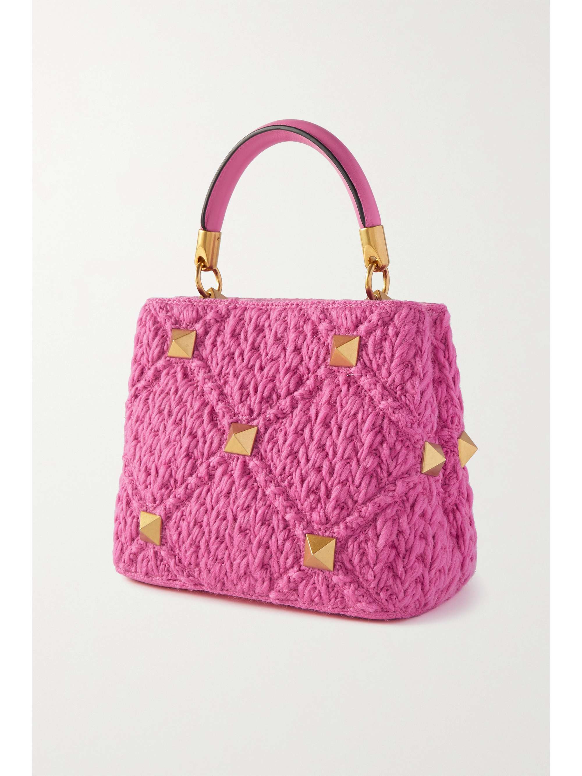 VALENTINO GARAVANI Valentino Garavani Roman Stud kleine Tote aus gestepptem Leder