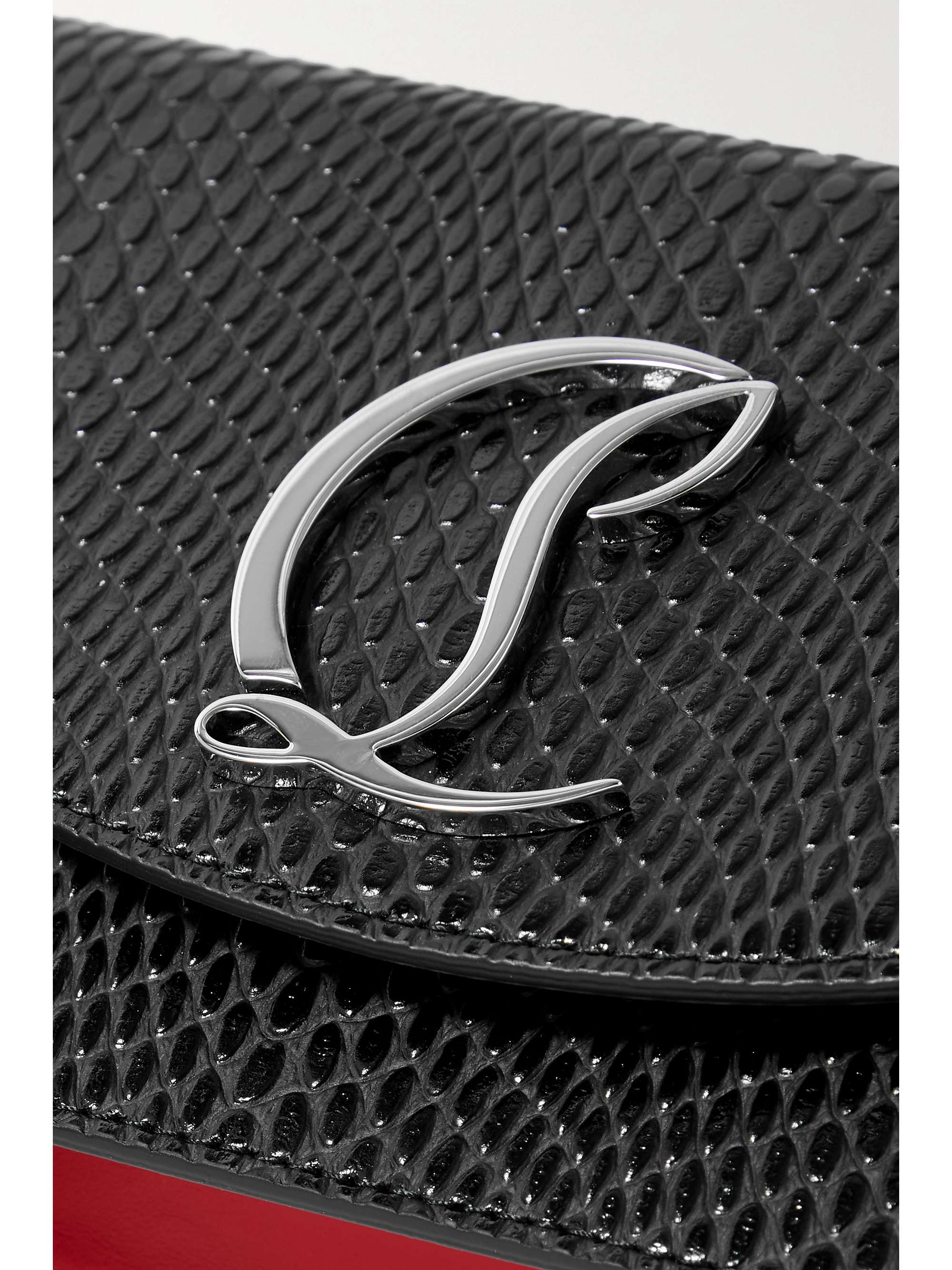 CHRISTIAN LOUBOUTIN Loubi54 snake-effect leather clutch