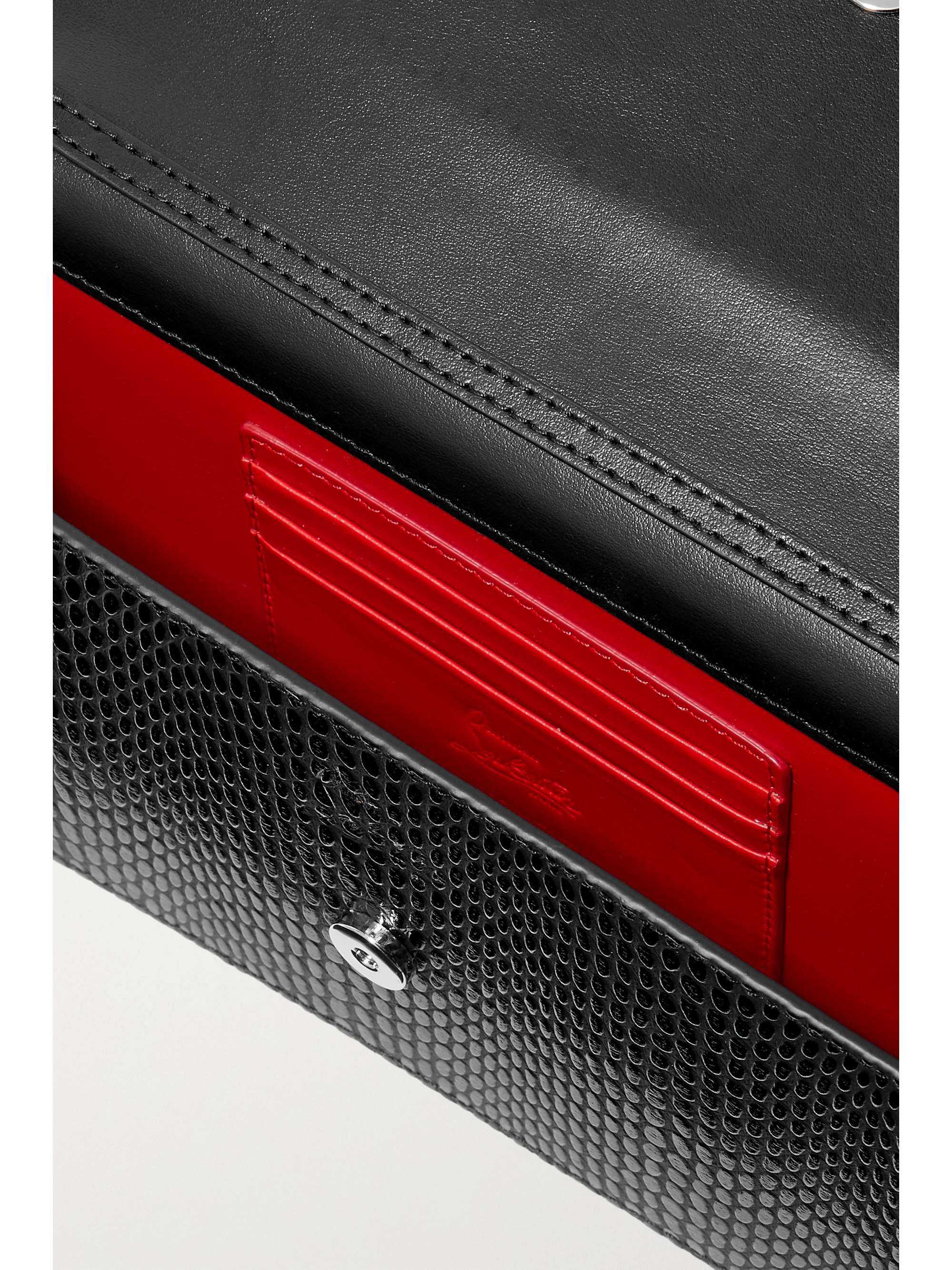 CHRISTIAN LOUBOUTIN Loubi54 snake-effect leather clutch