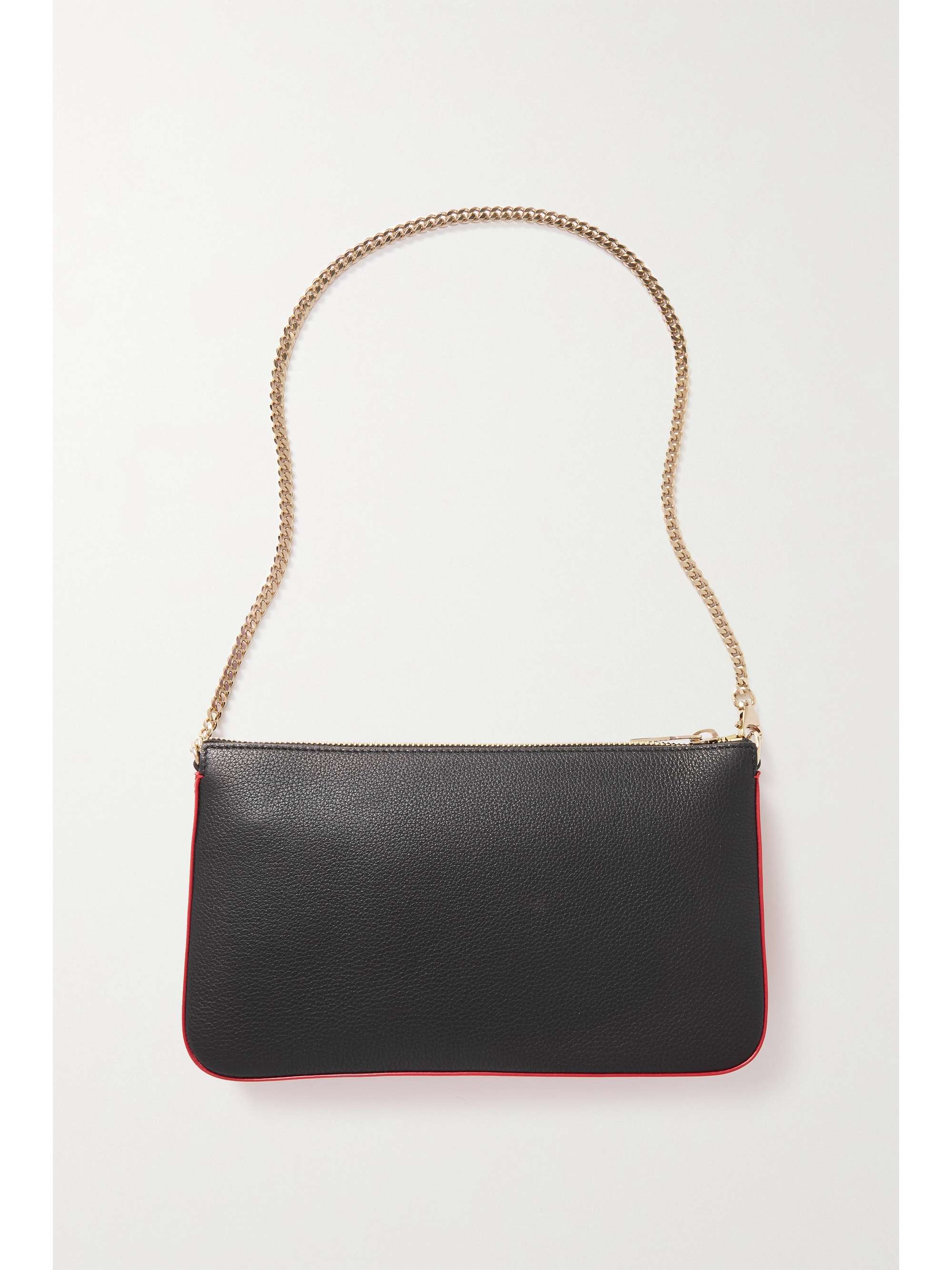 CHRISTIAN LOUBOUTIN Loubila rubber-trimmed textured-leather shoulder bag