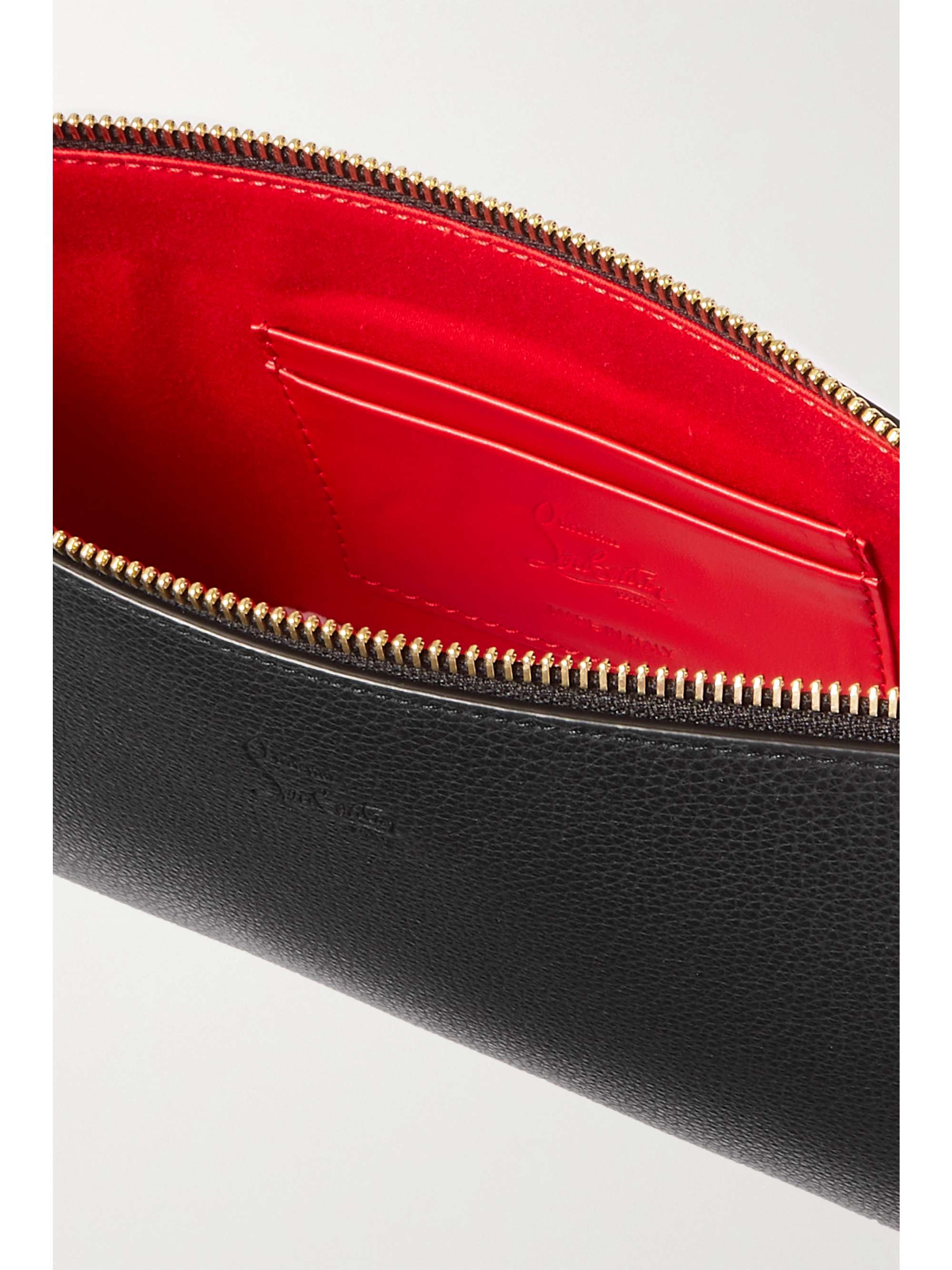 CHRISTIAN LOUBOUTIN Loubila rubber-trimmed textured-leather shoulder bag