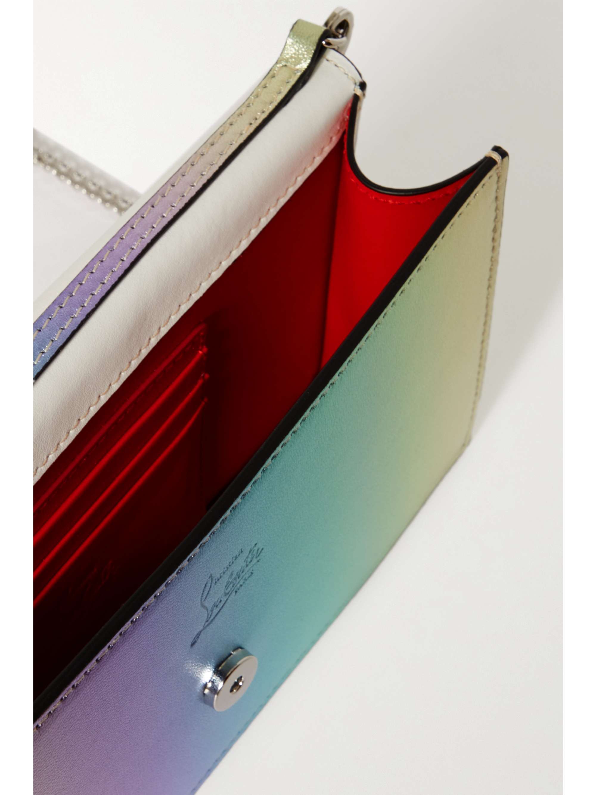 CHRISTIAN LOUBOUTIN Loubi54 Clutch aus changierendem Leder
