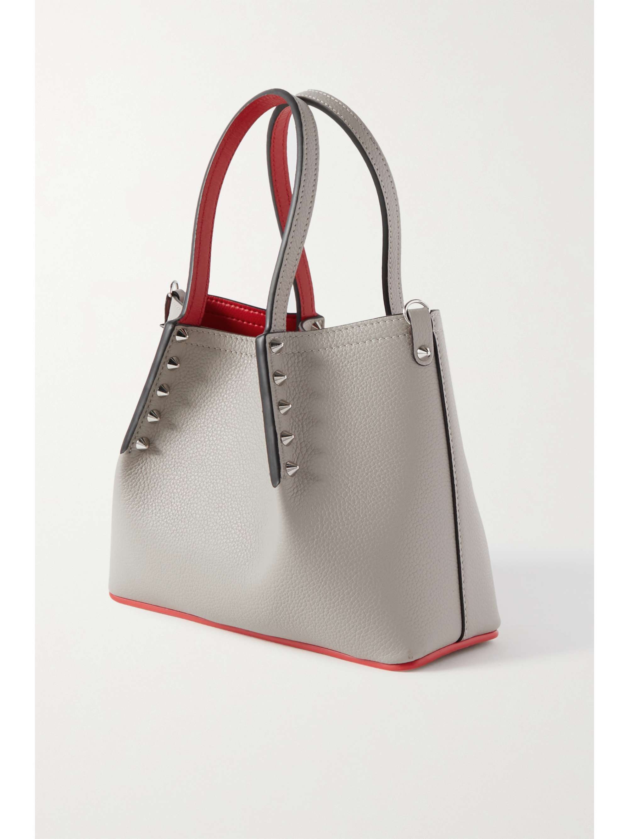 CHRISTIAN LOUBOUTIN Cabarock mini spiked textured-leather tote