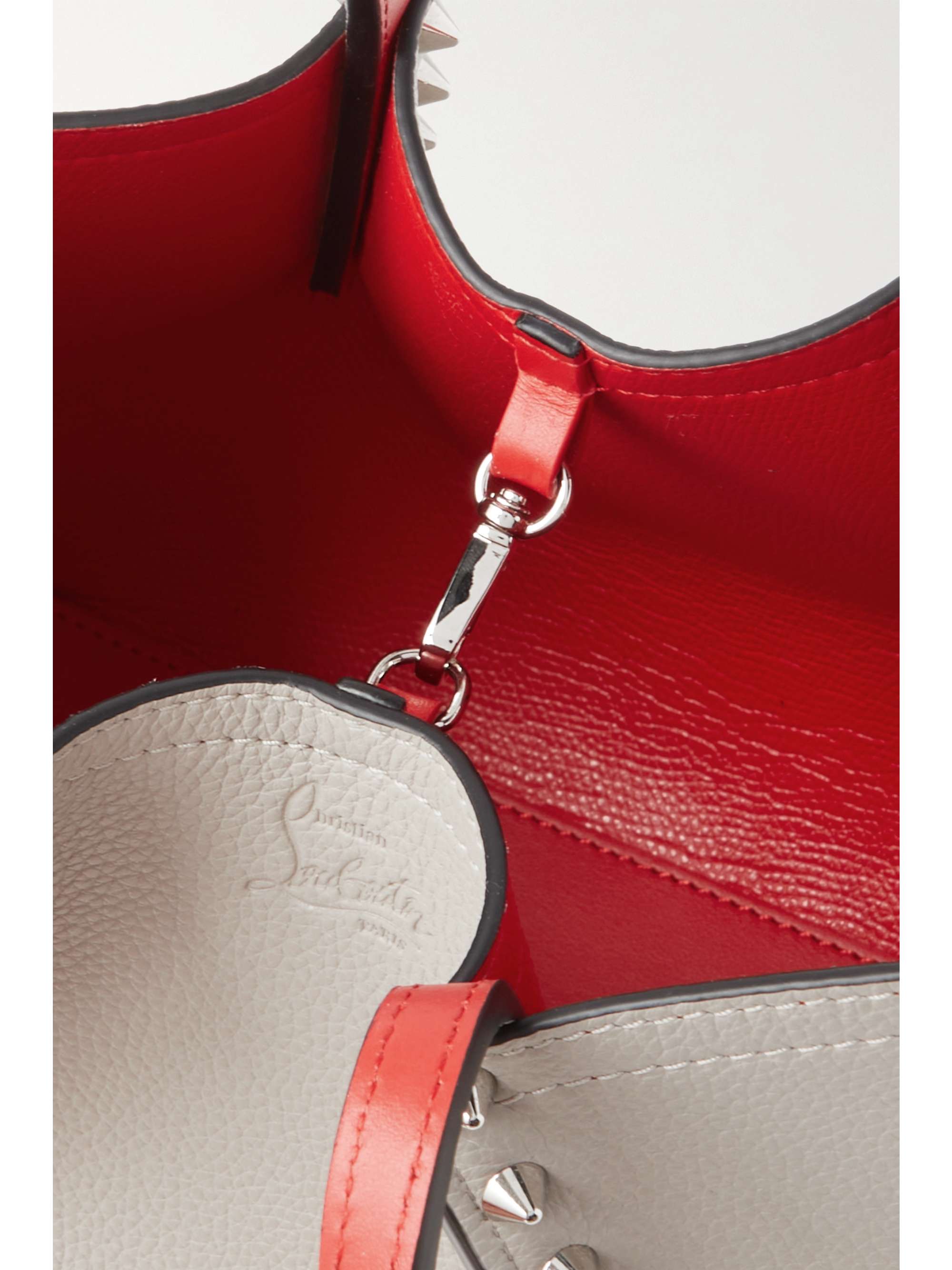 CHRISTIAN LOUBOUTIN Cabarock mini spiked textured-leather tote