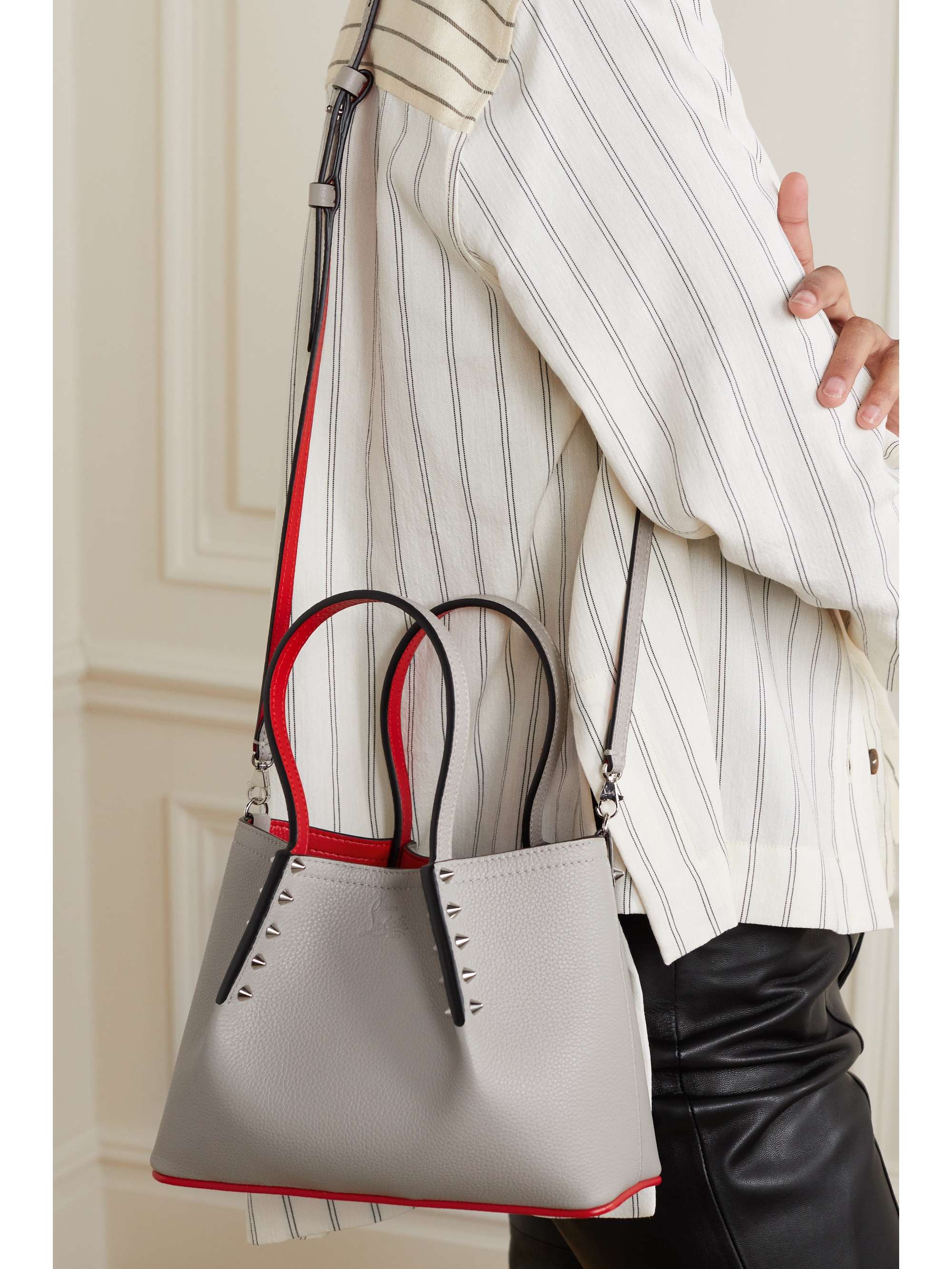 Christian Louboutin, Cabarock large calf leather tote bag