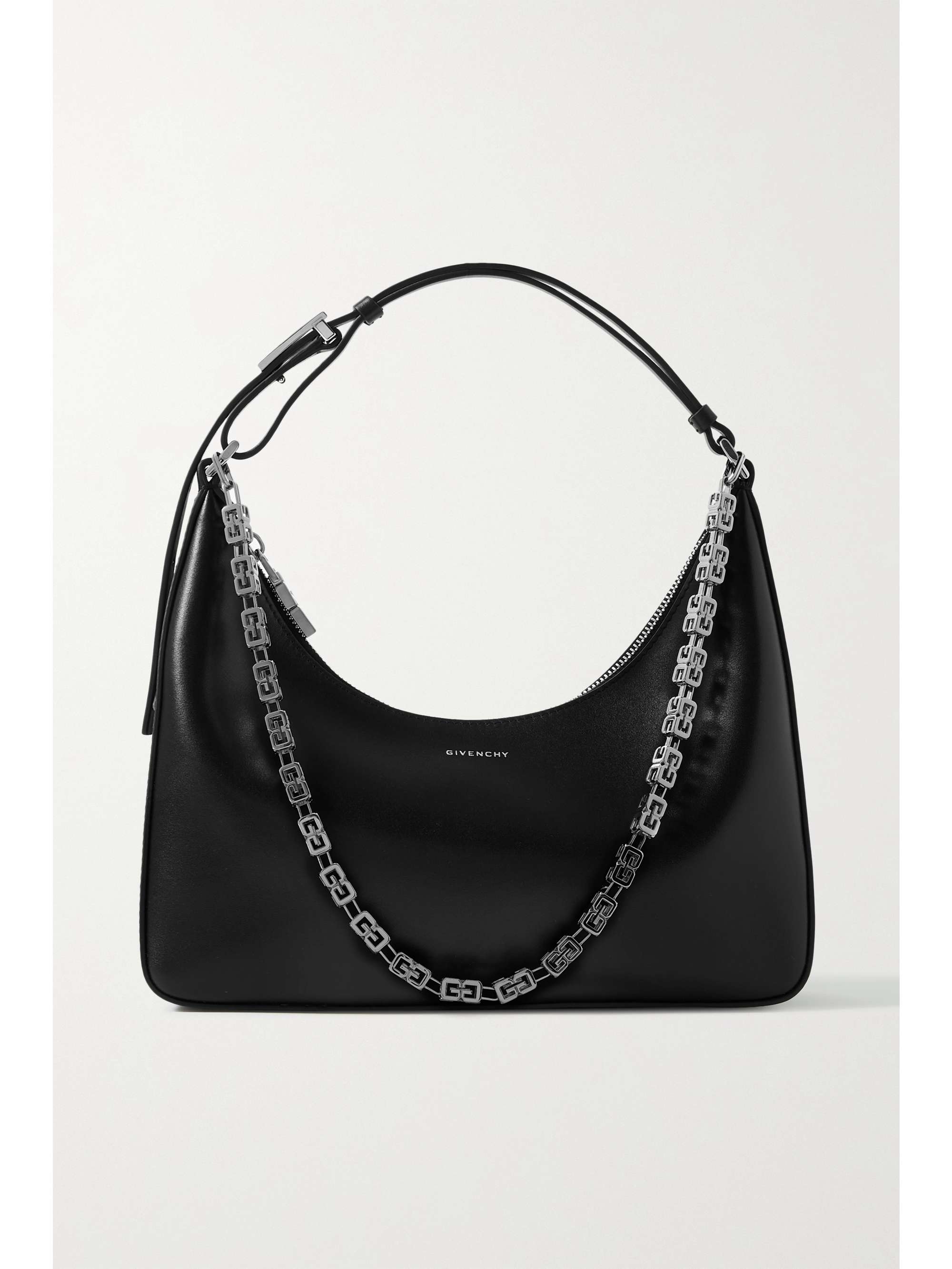 GIVENCHY Moon Cut Out small chain-embellished leather shoulder bag ...