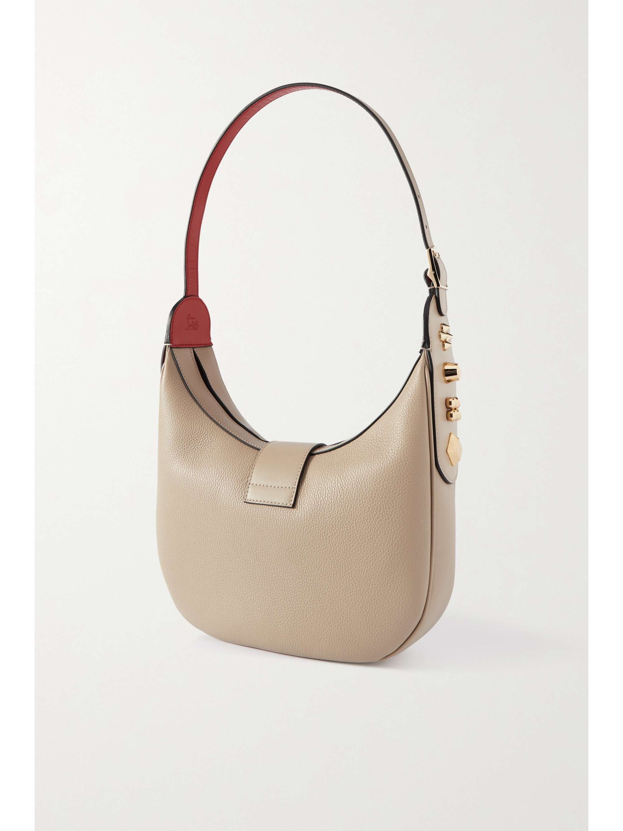CHRISTIAN LOUBOUTIN Carasky medium embellished textured-leather shoulder bag