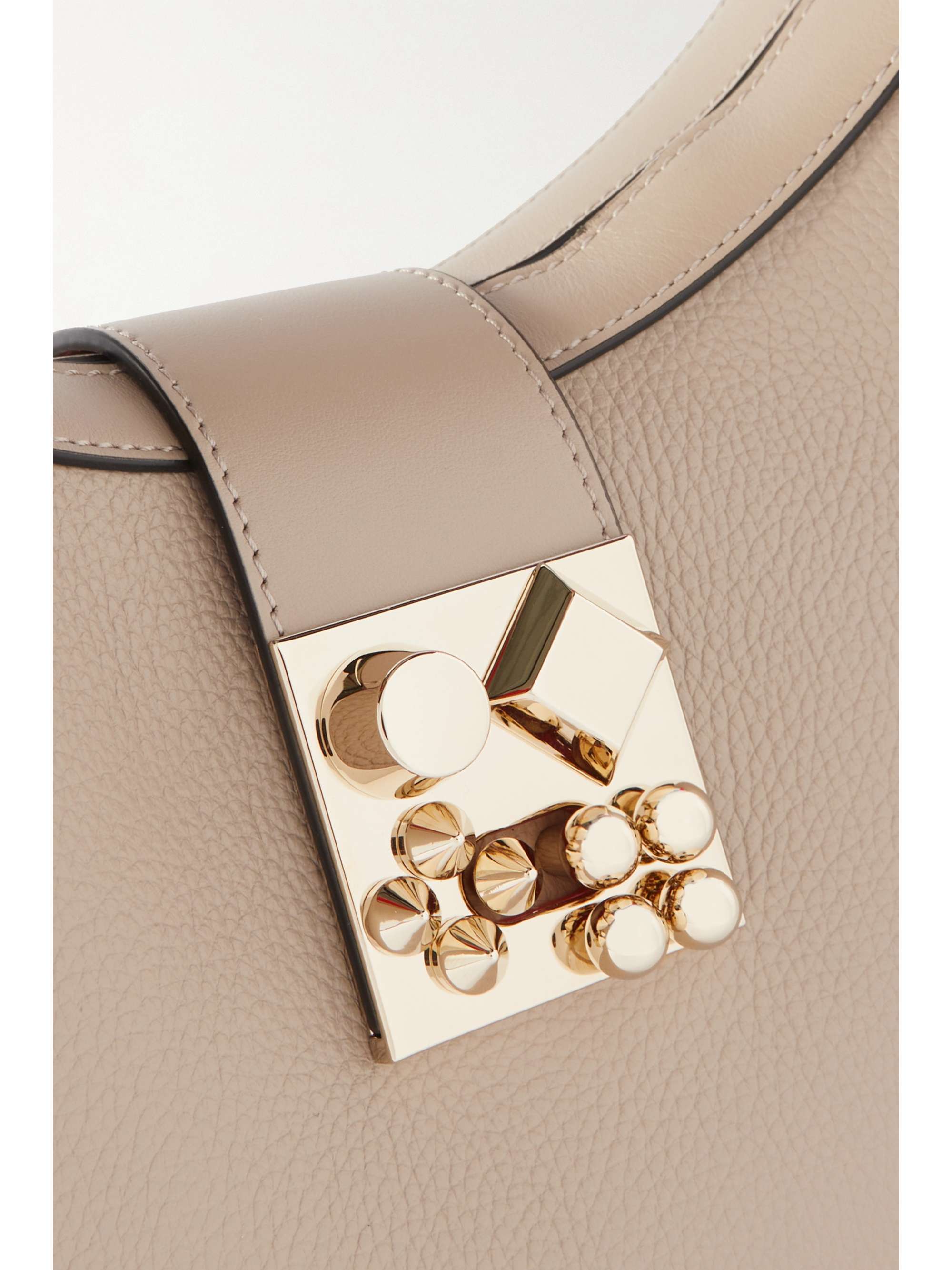CHRISTIAN LOUBOUTIN Carasky medium embellished textured-leather shoulder bag