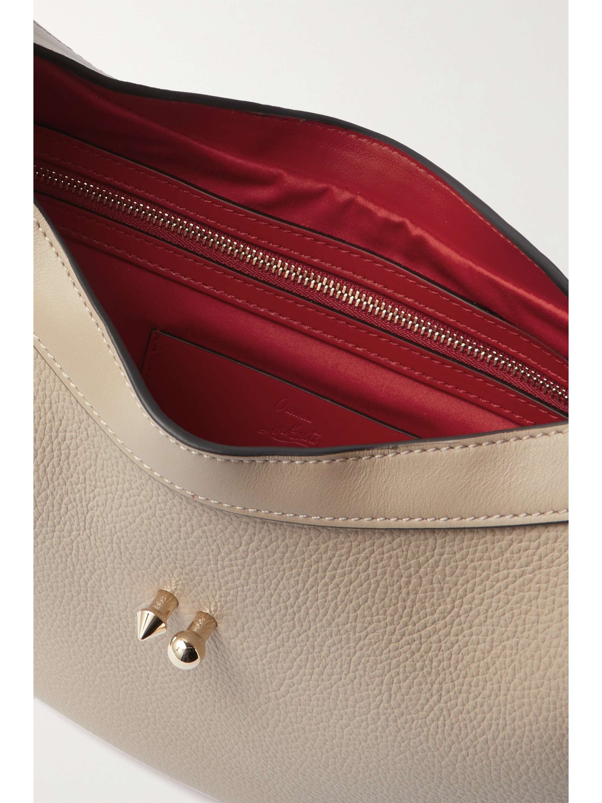 CHRISTIAN LOUBOUTIN Carasky medium embellished textured-leather shoulder bag