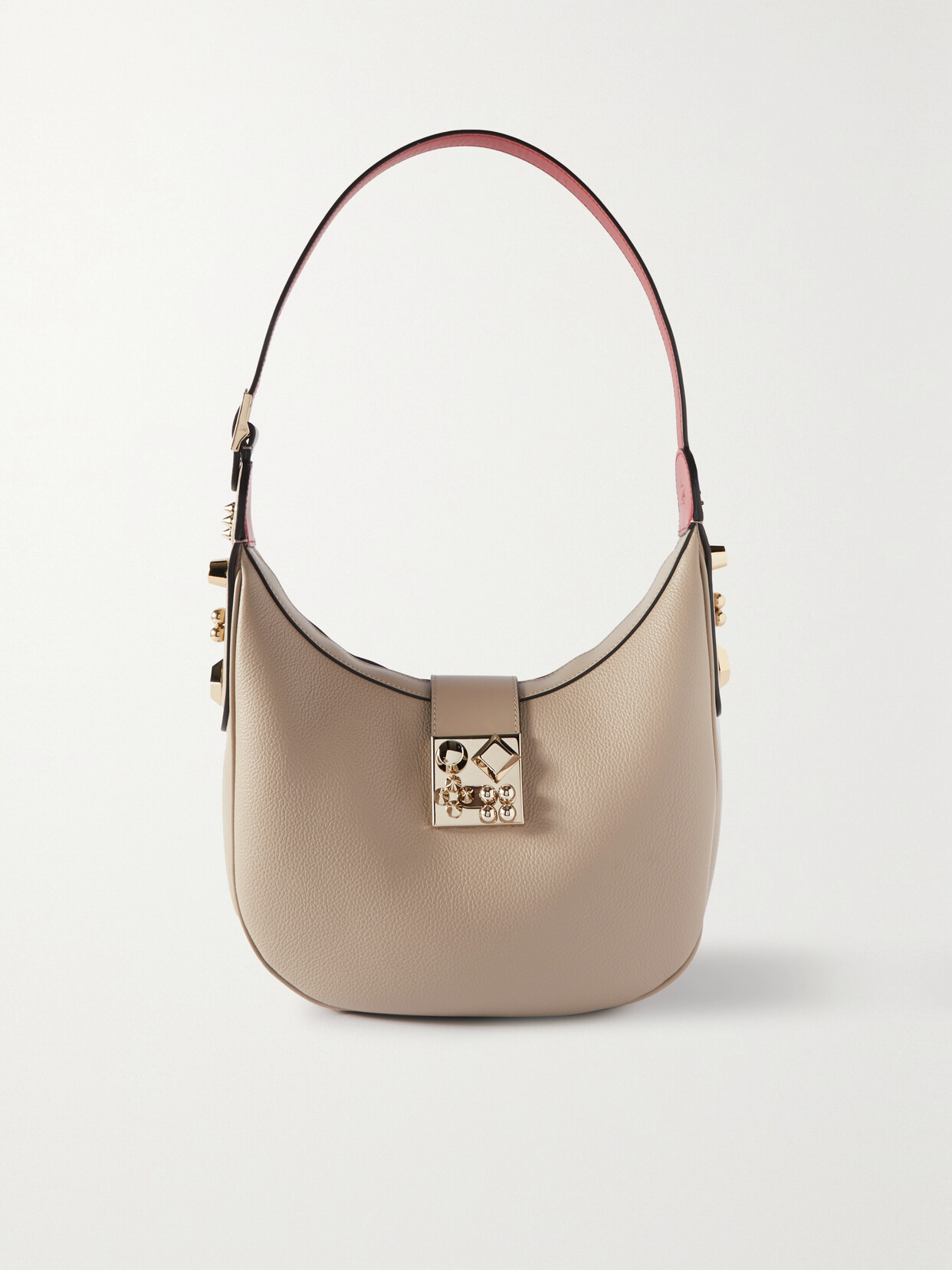 Carasky Medium Embellished Textured-leather Shoulder Bag