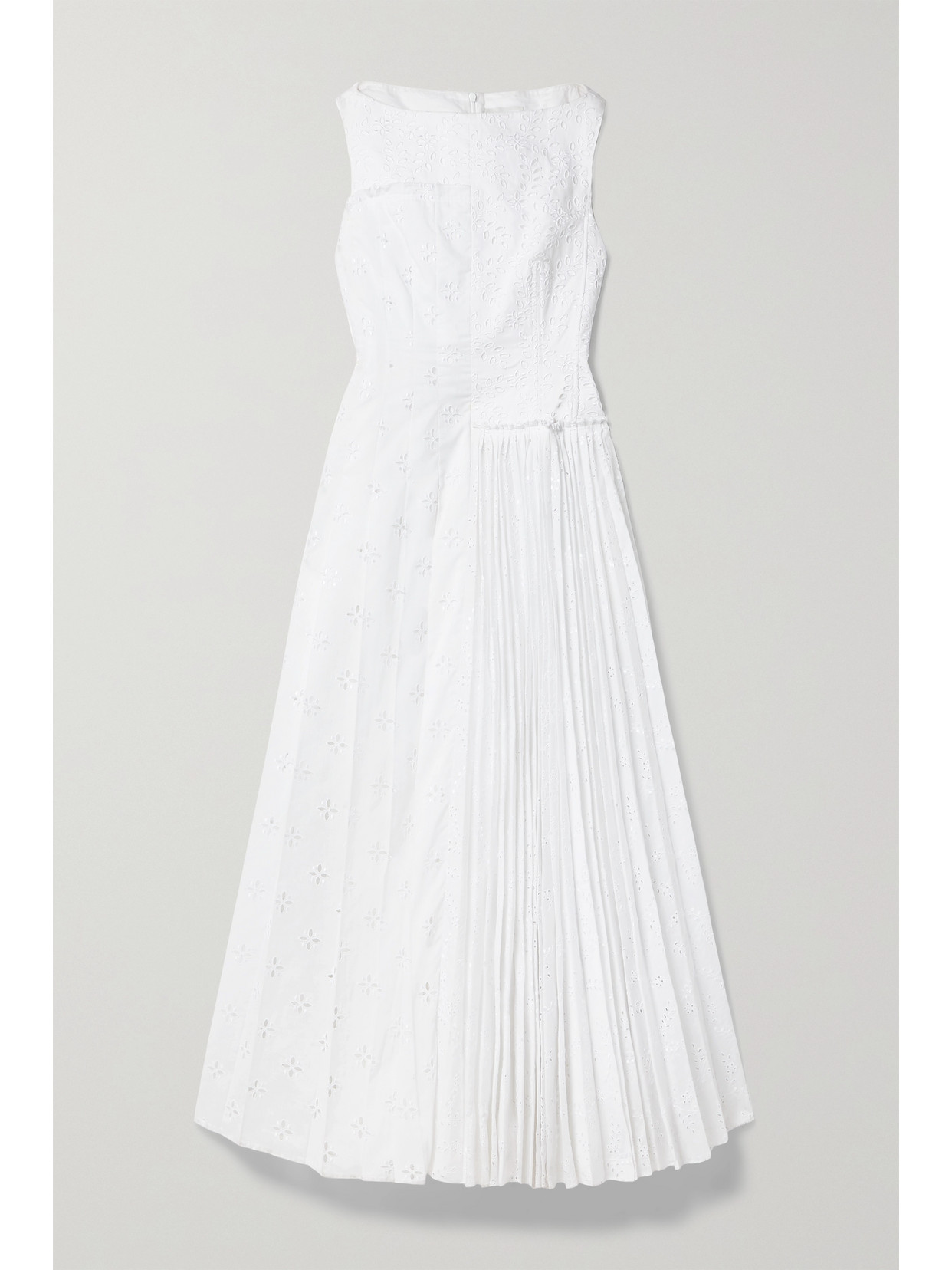 Erdem Petra Pleated Broderie Anglaise Midi Dress