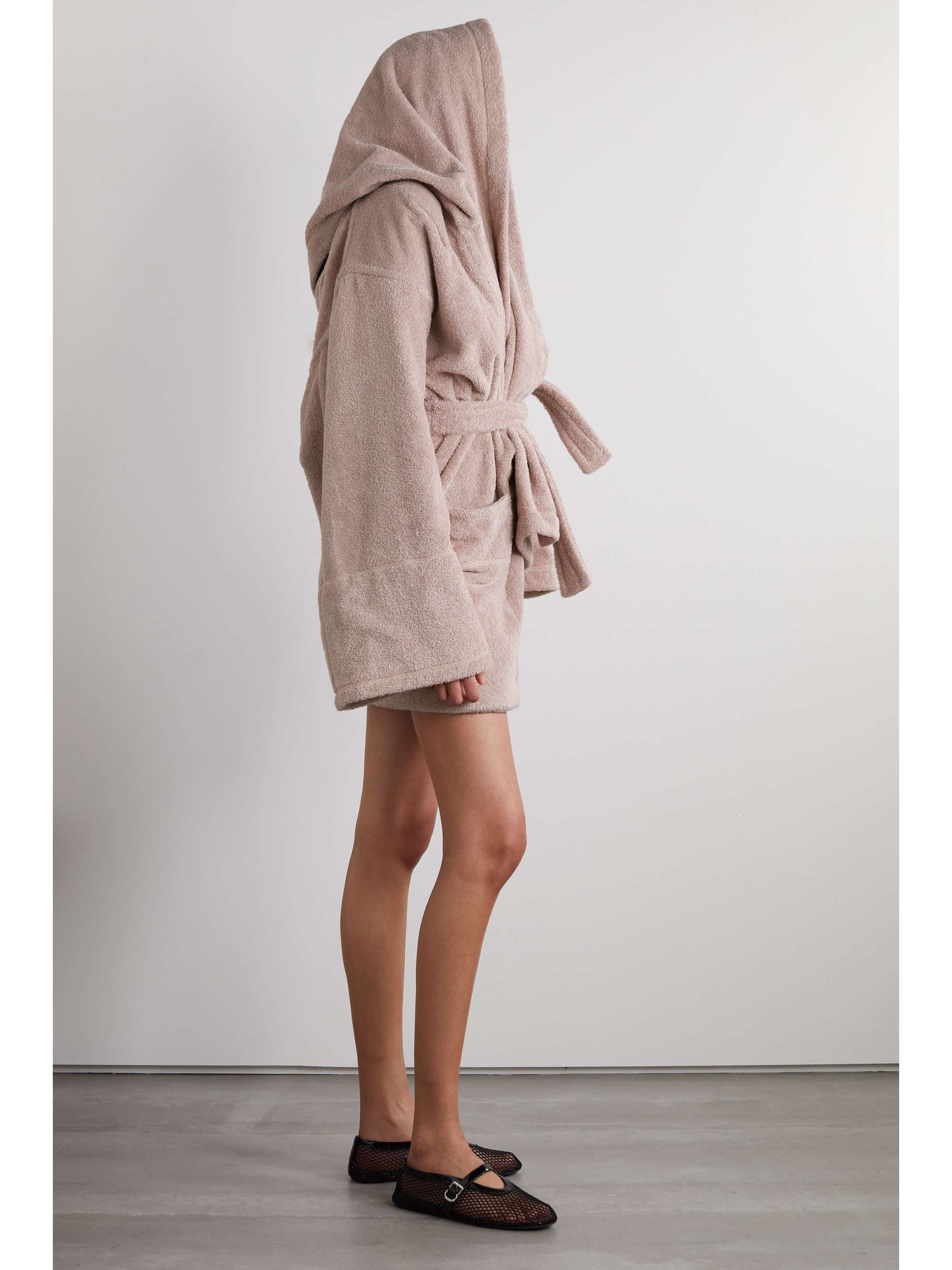 ALAÏA Convertible cutout cottonterry robe NETAPORTER