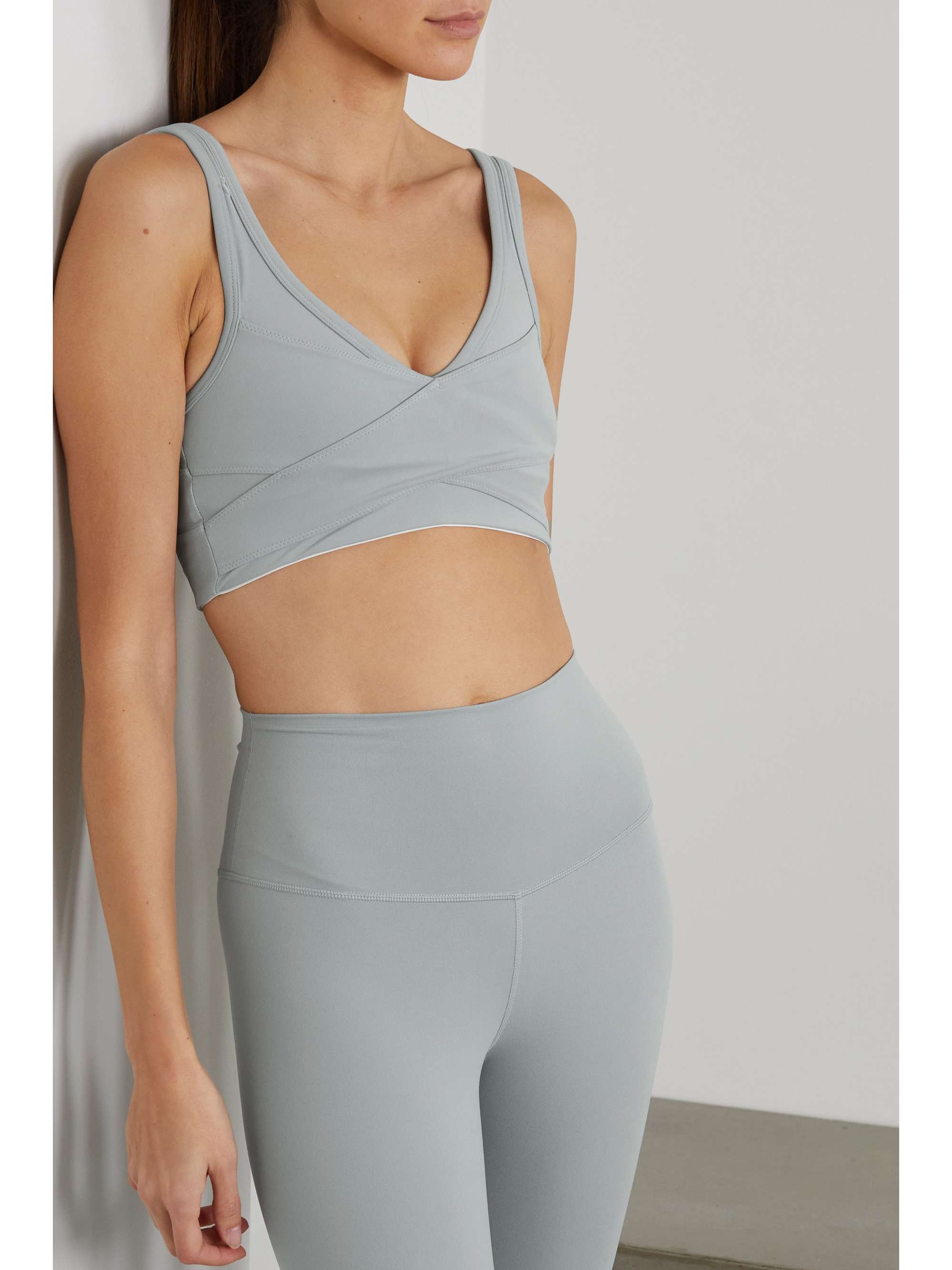 VARLEY + NET SUSTAIN Always Kellam wrap-effect recycled stretch sports bra