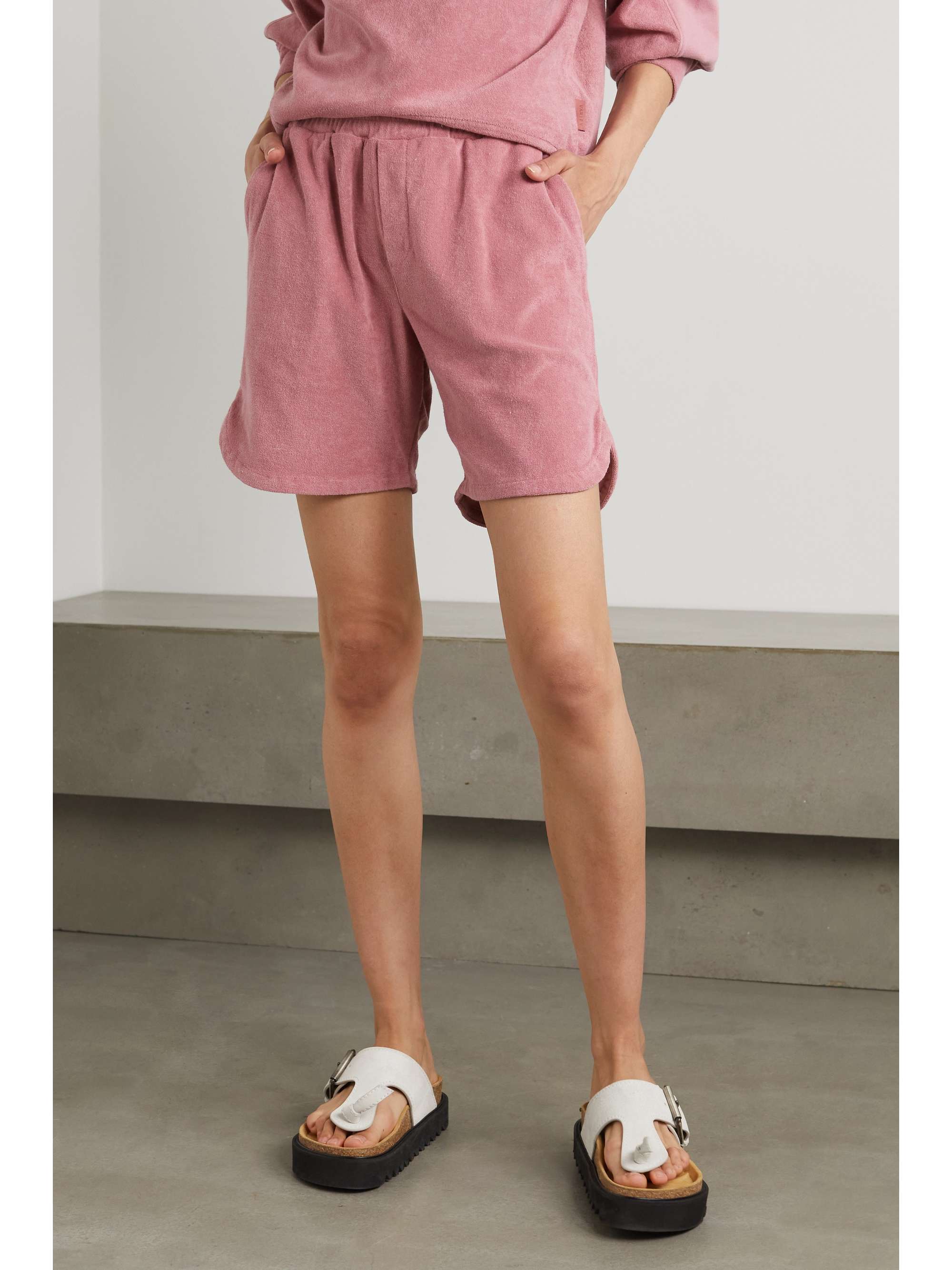 VARLEY Mettler cotton-terry shorts