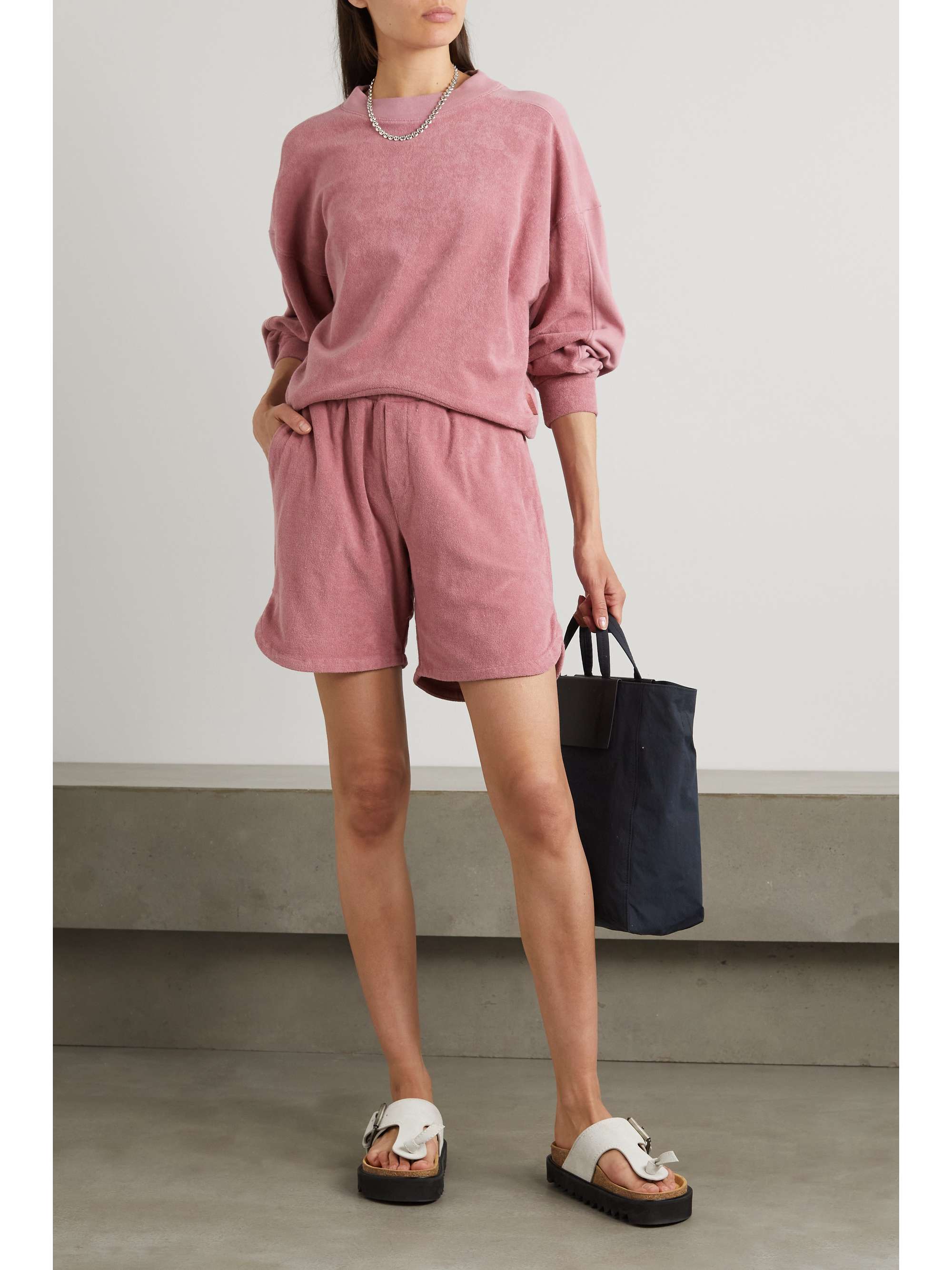 VARLEY Mettler cotton-terry shorts