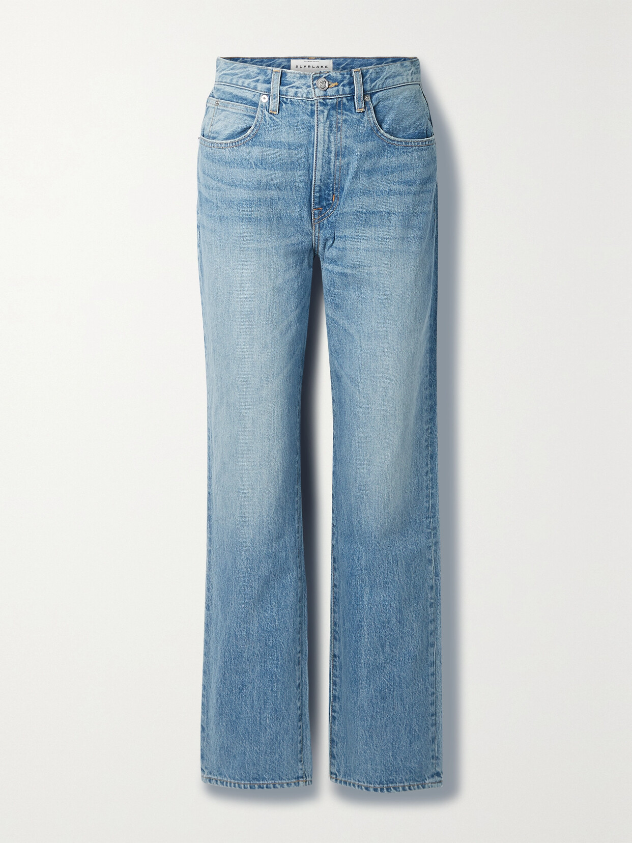 SLVRLAKE + NET SUSTAIN LONDON HIGH-RISE STRAIGHT-LEG ORGANIC JEANS