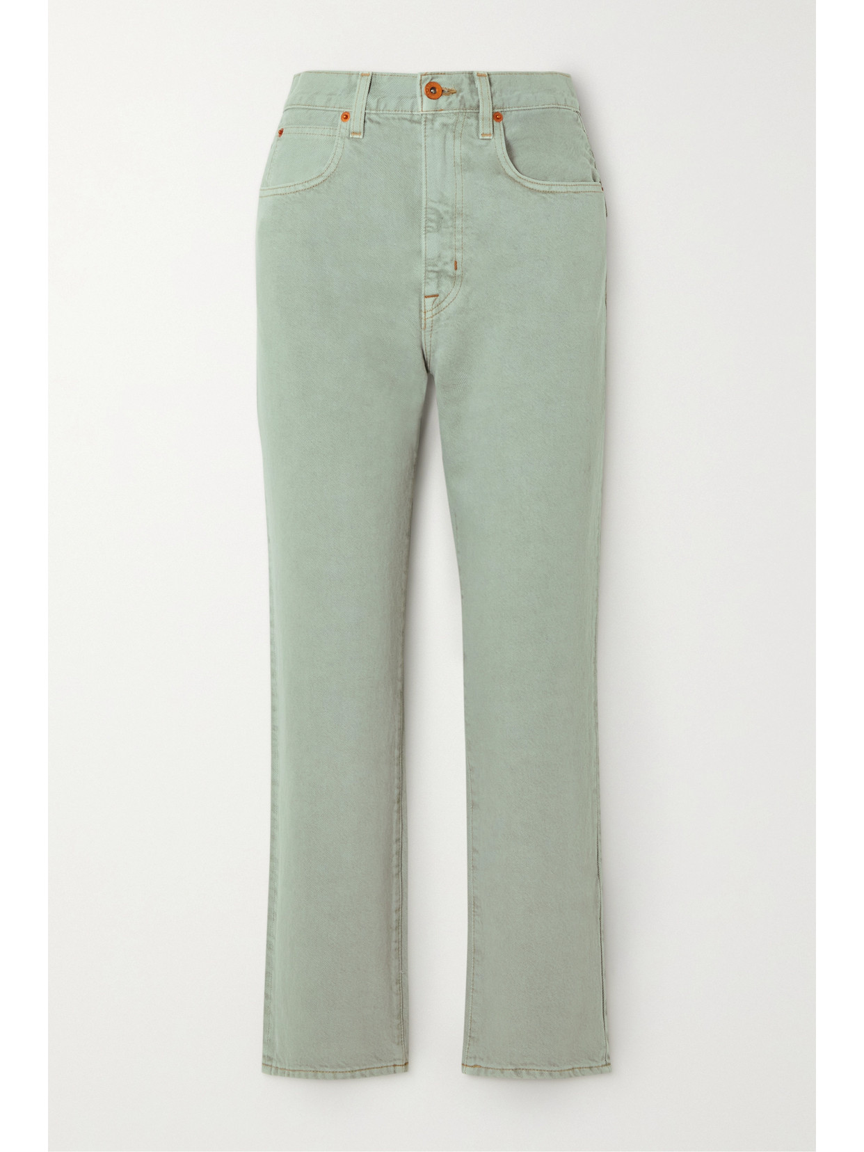 SLVRLAKE London Cropped High-rise Straight-leg Jeans