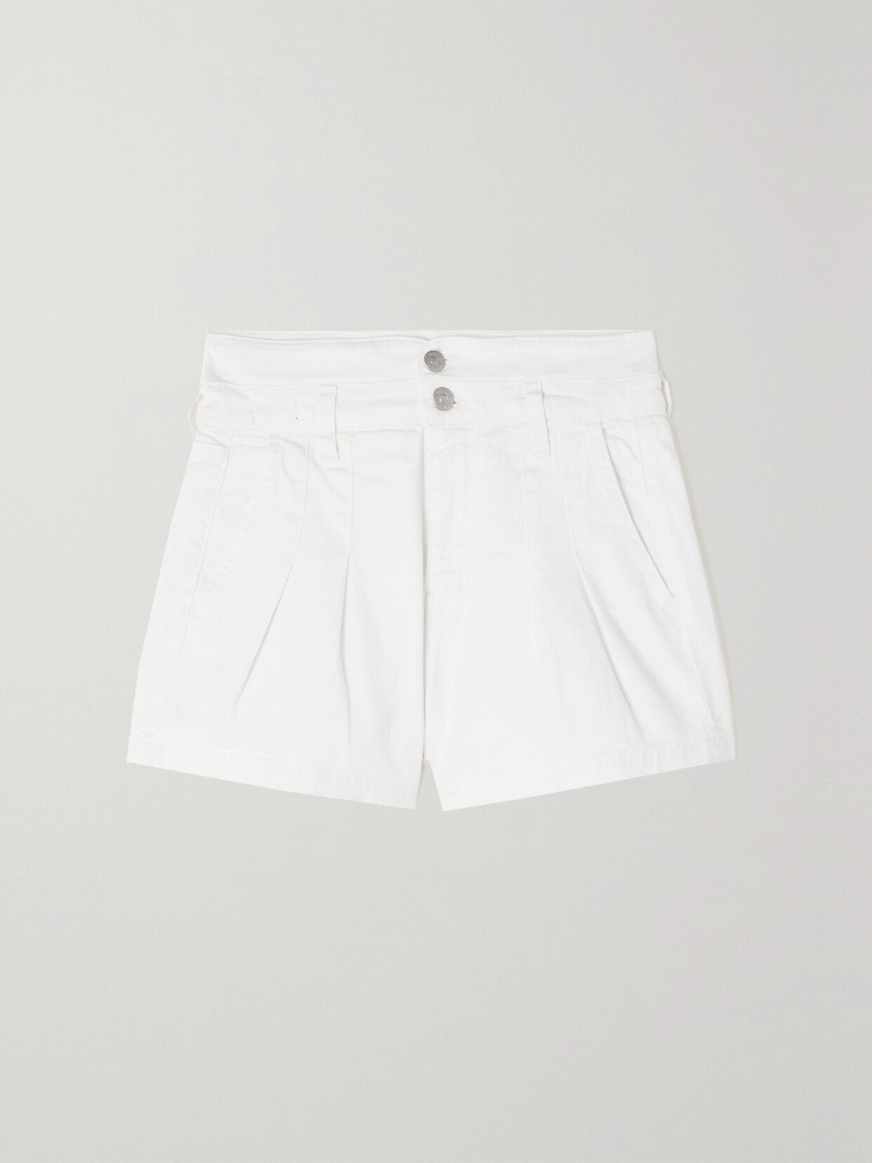 Veronica Beard Jaylen High-rise Stretch Denim Shorts In White