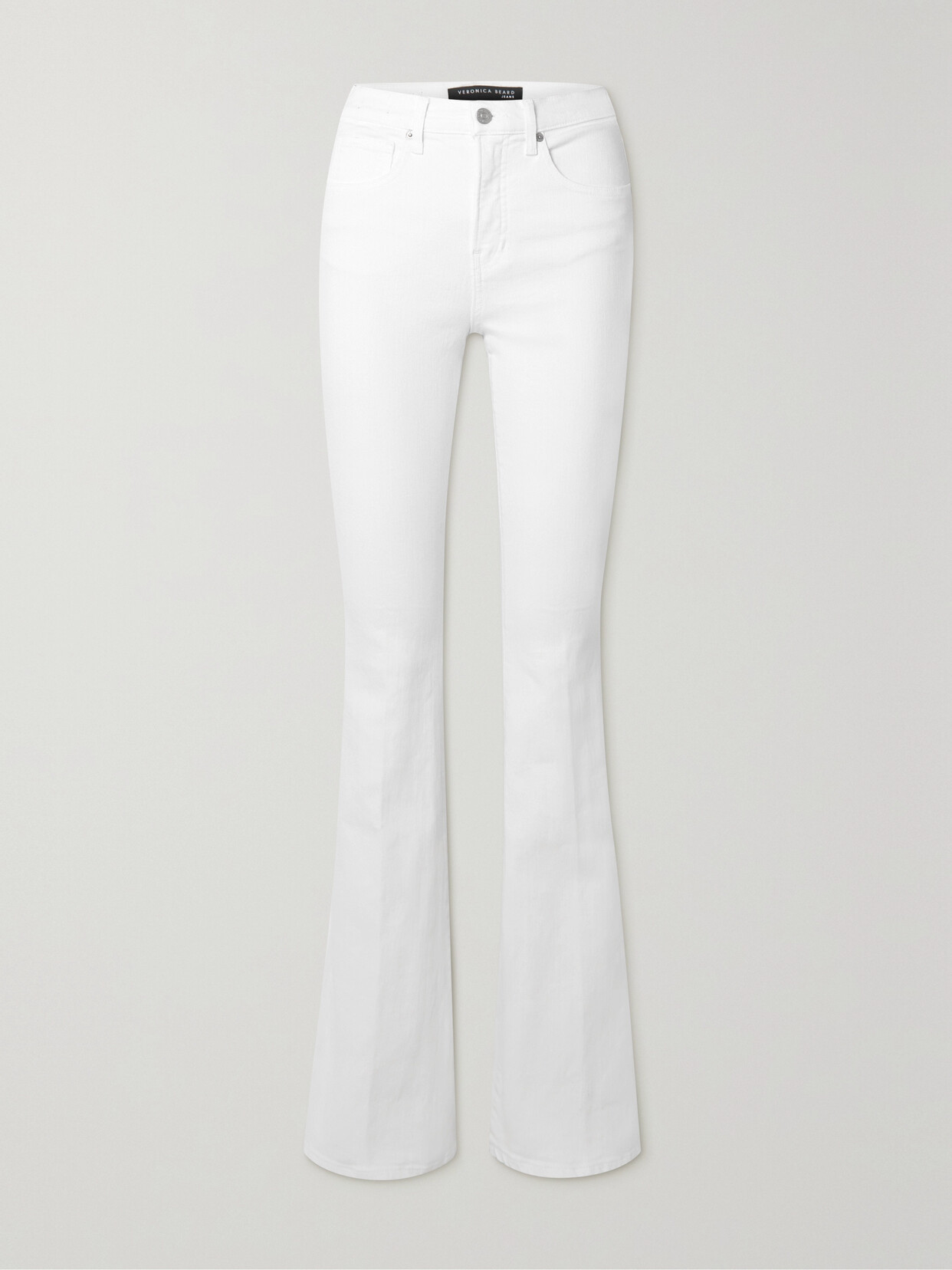 Veronica Beard Beverley High-rise Flared Jeans In White
