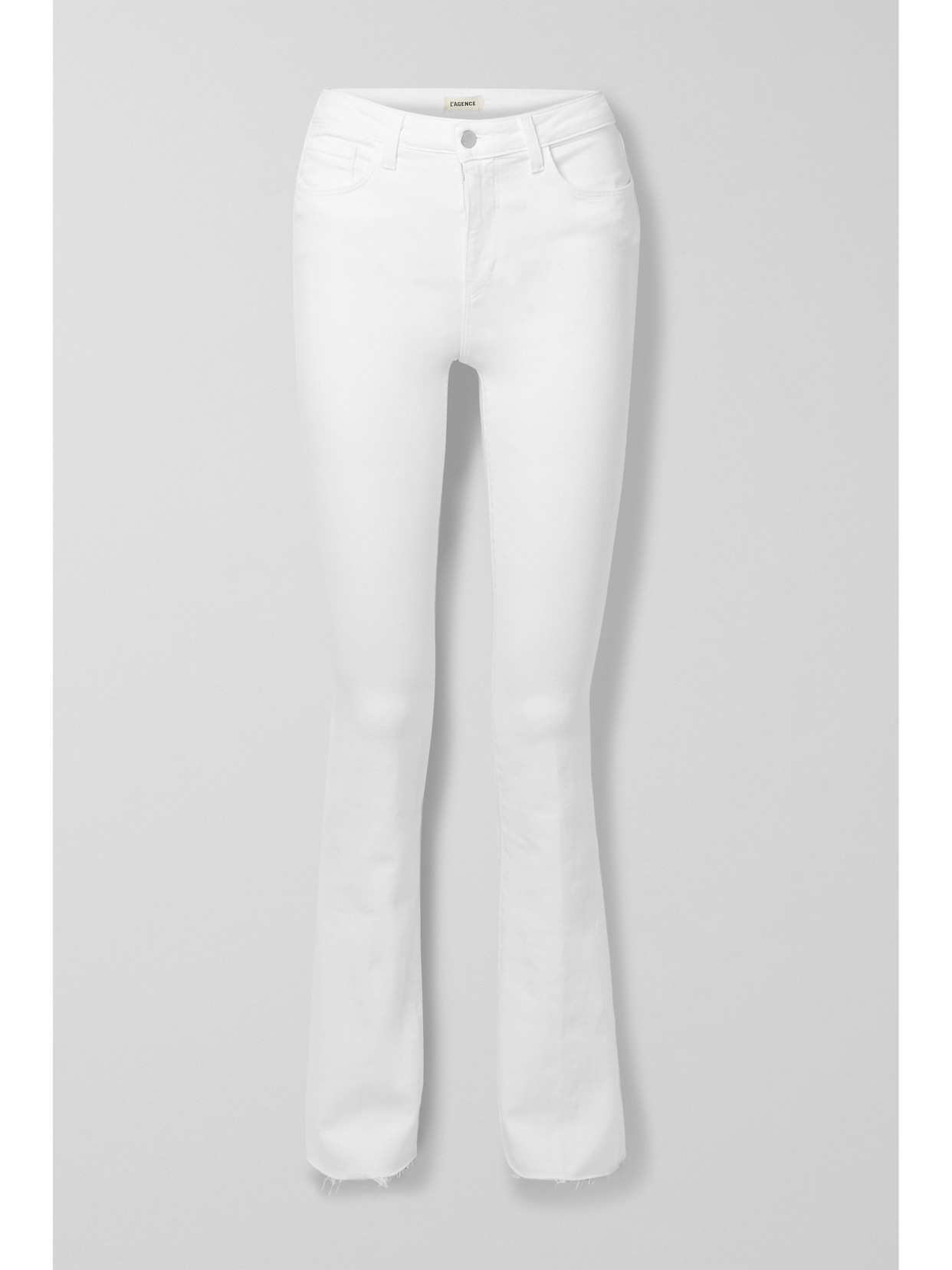 L Agence Ruth High-rise Straight-leg Jeans In White