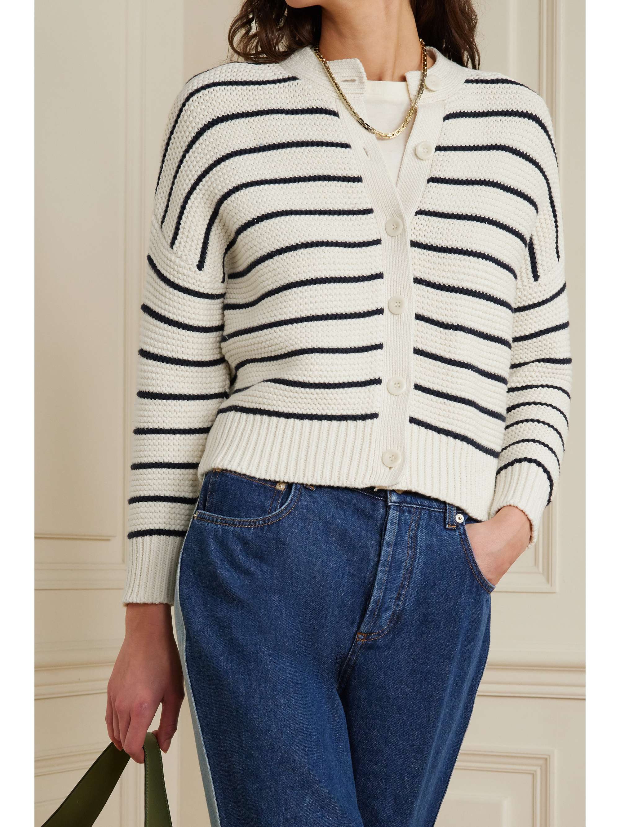 colorblock striped sweater