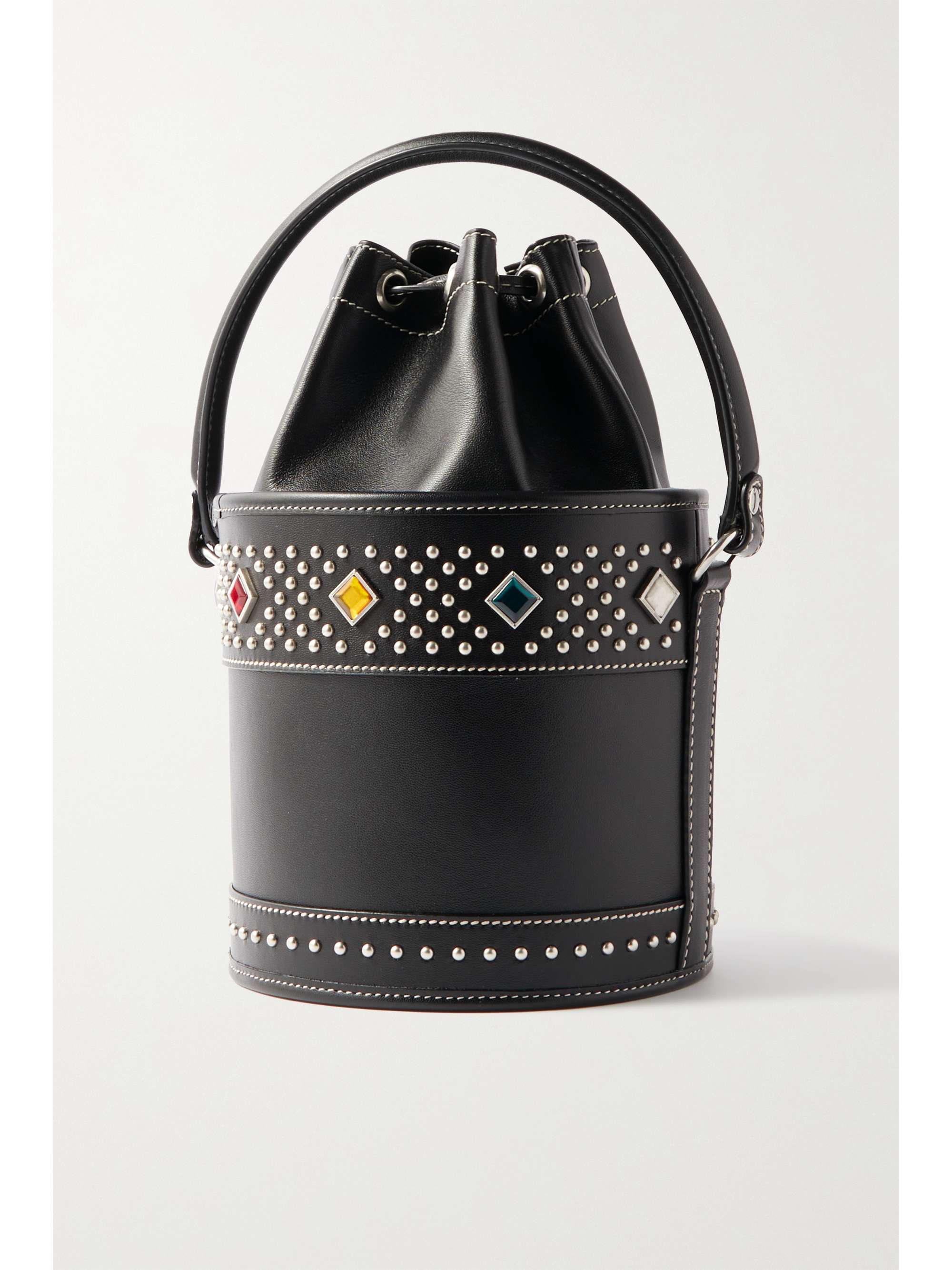 SAINT LAURENT Bahia studded leather bucket bag