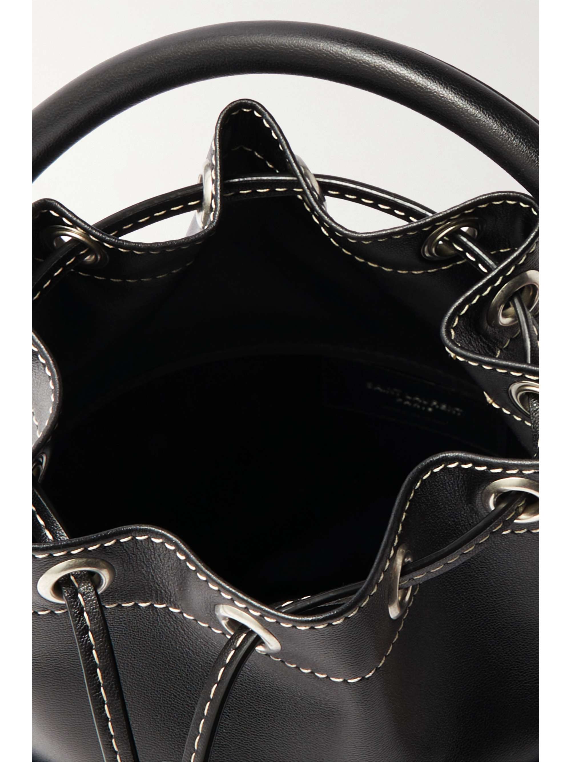 SAINT LAURENT Bahia studded leather bucket bag
