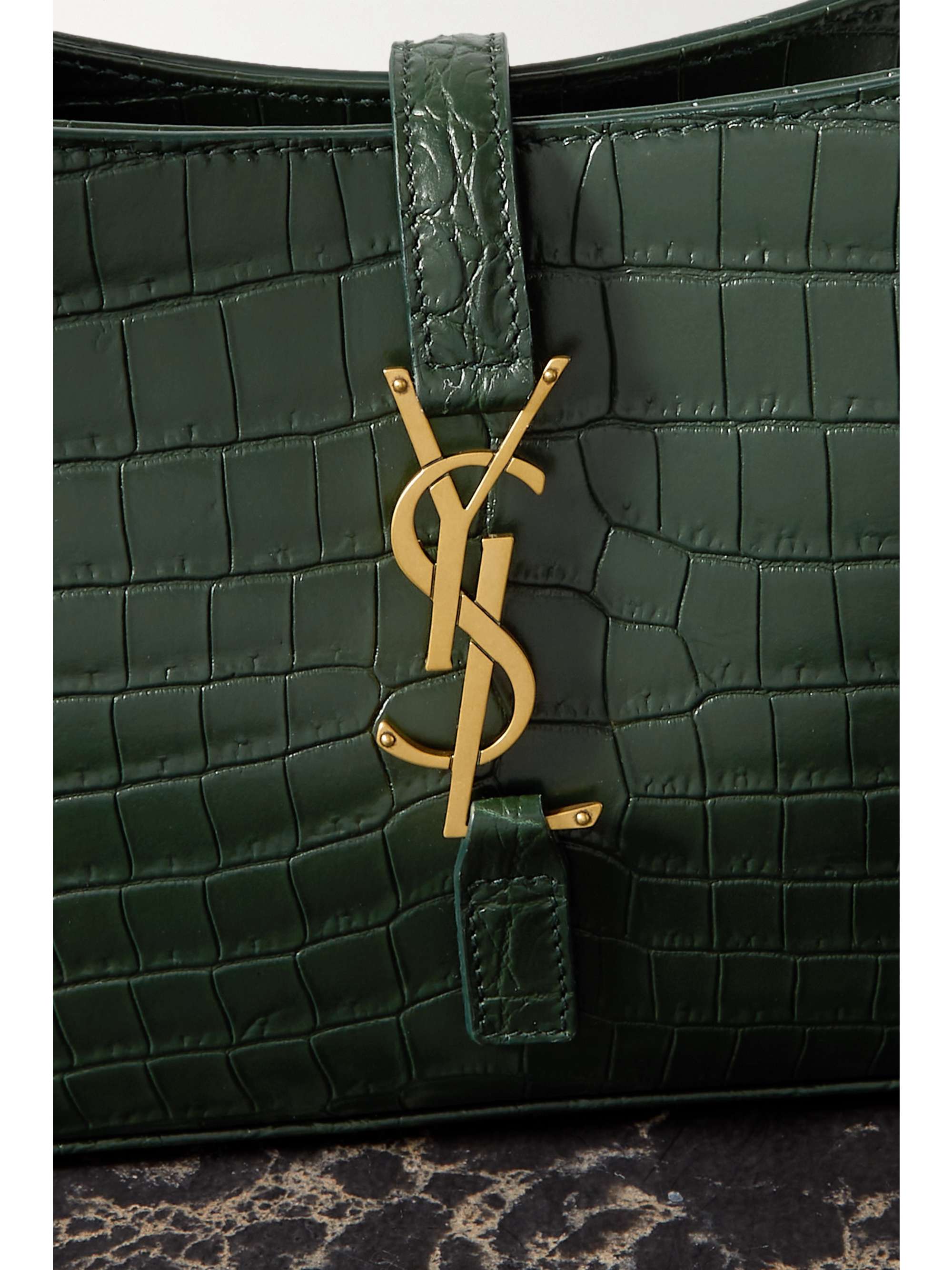 SAINT LAURENT Le 5 à 7 croceffect leather shoulder bag NETAPORTER