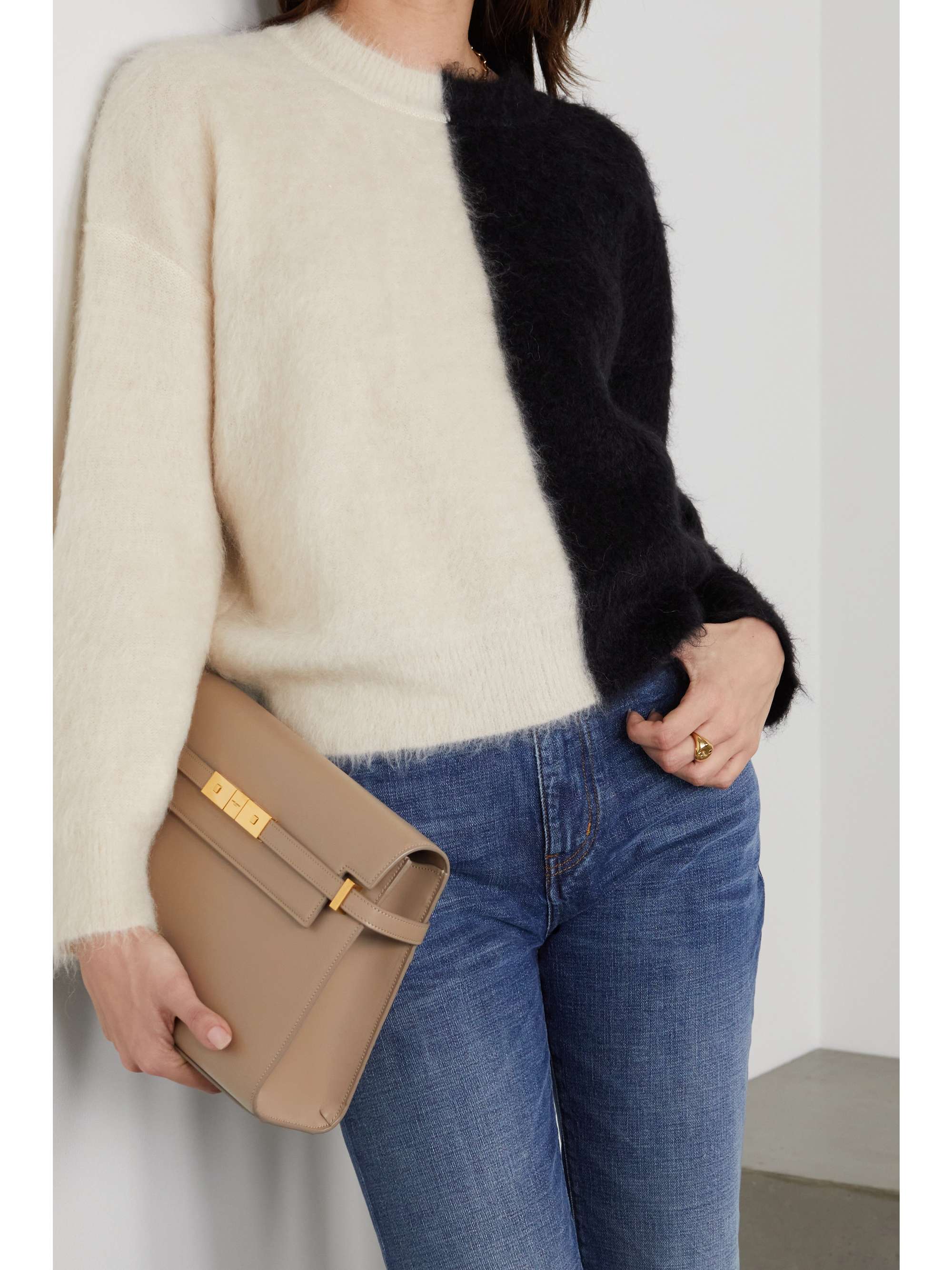 manhattan leather shoulder bag