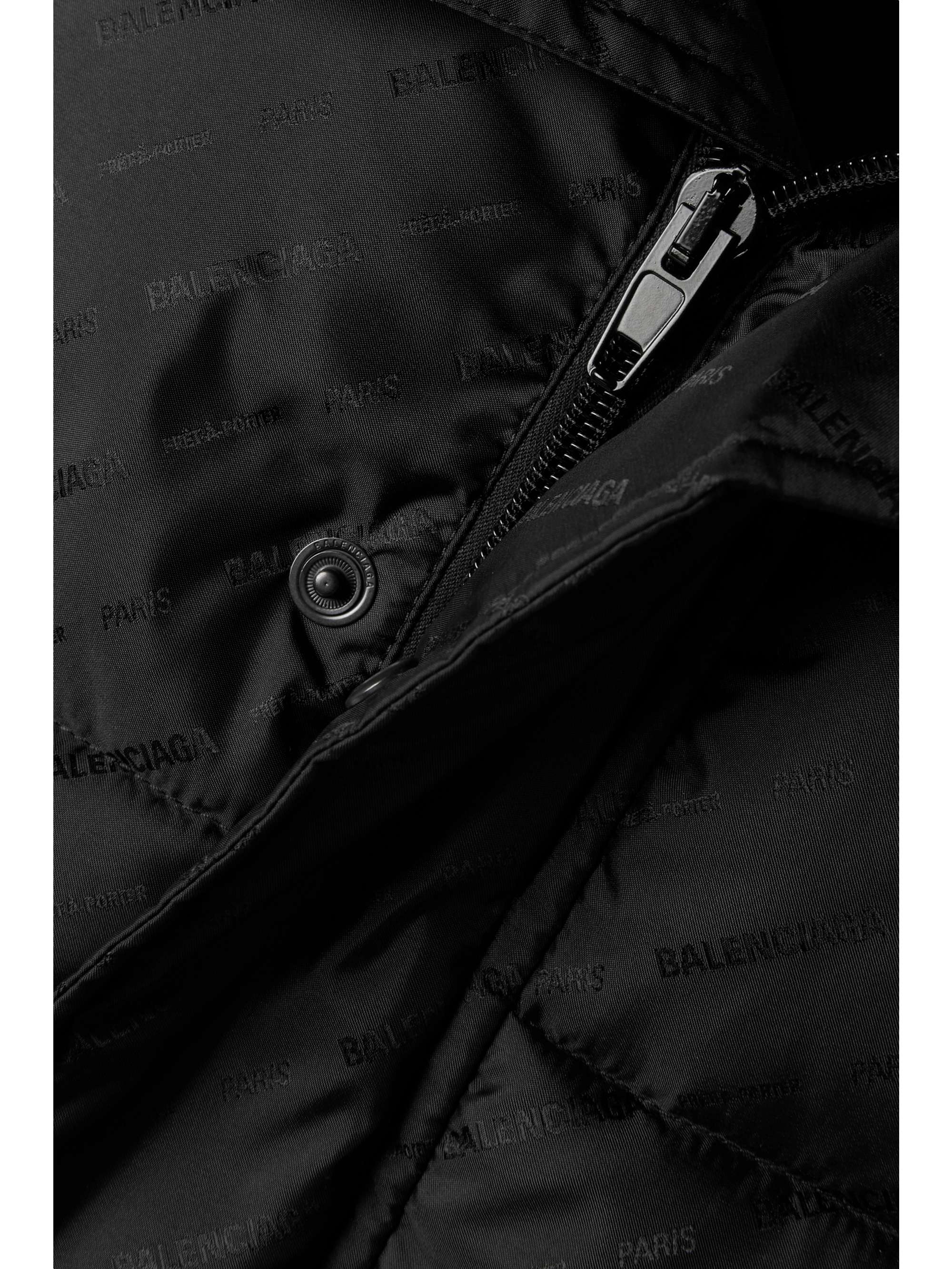 BALENCIAGA Cropped quilted padded shell-jacquard jacket