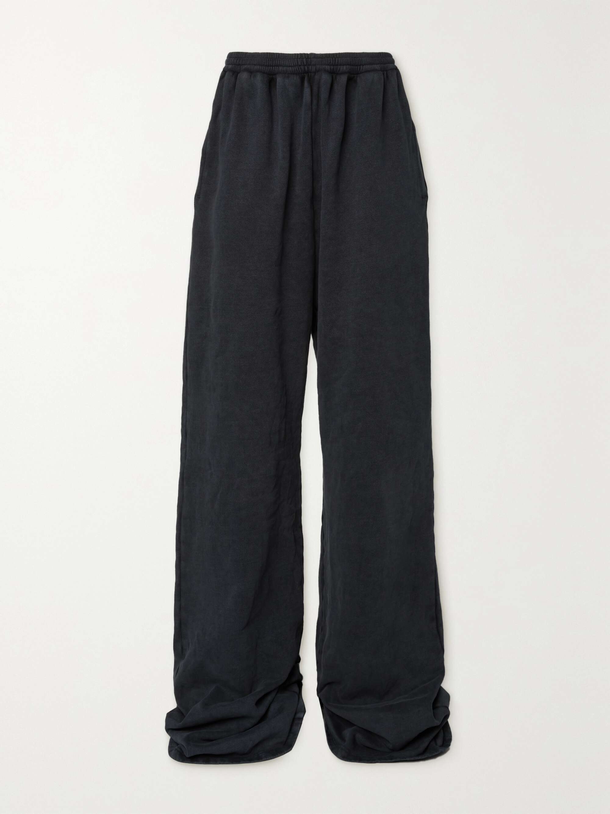 CELINE TRACK PANTS IN COTTON FLEECE - BLACK / WHITE