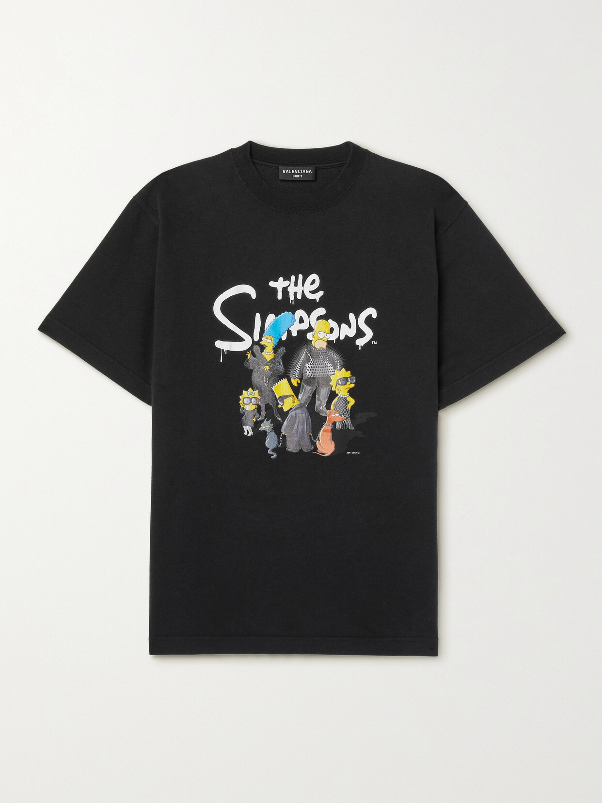 Balenciaga - + The Simpsons Printed Cotton-jersey T-shirt - Black