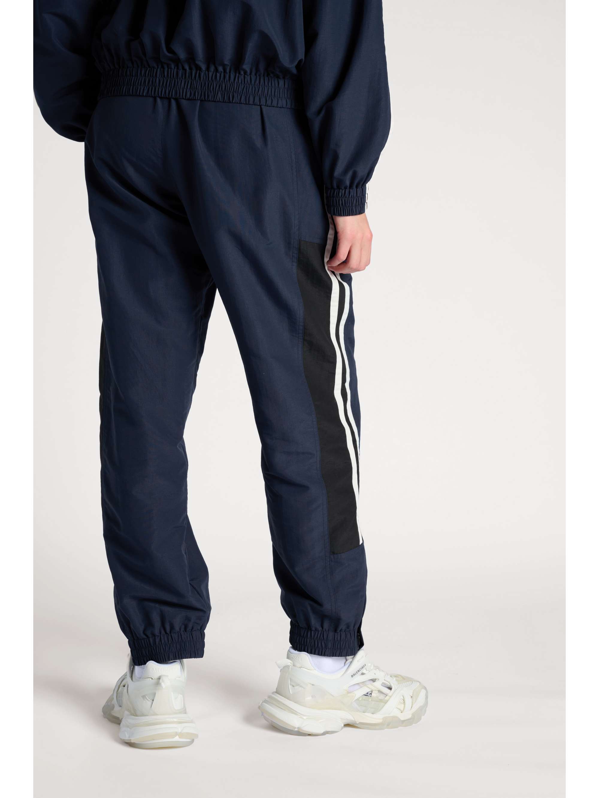 Striped shell track pants