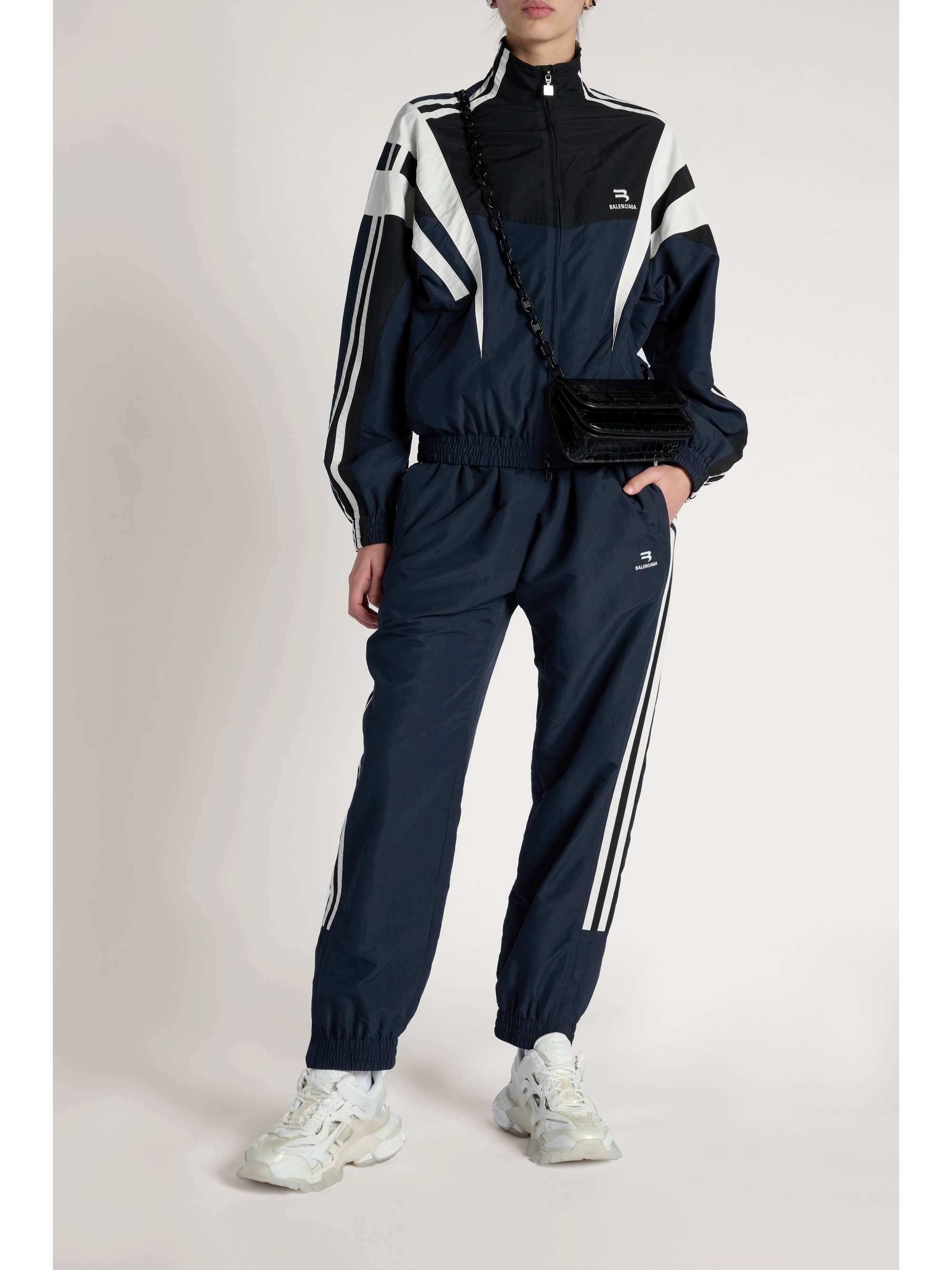 Balenciaga 21aw striped shell trackpants