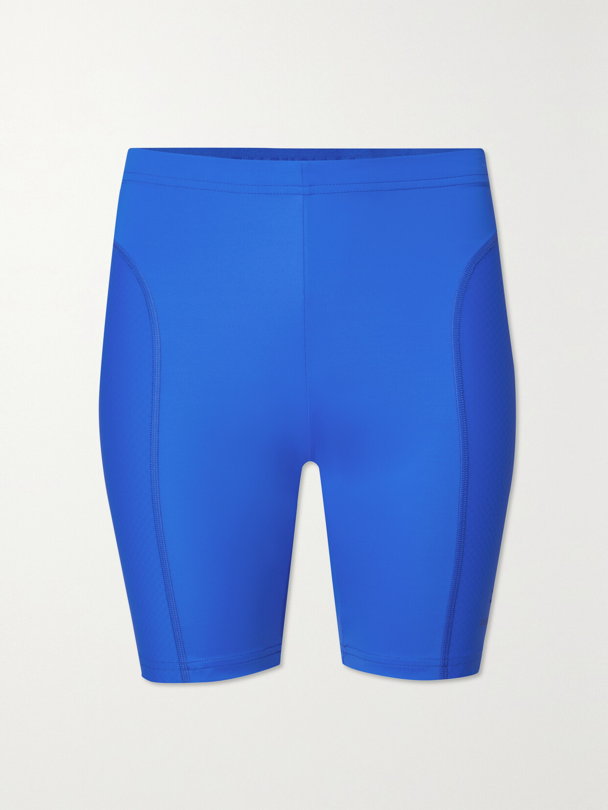 Balenciaga Paneled Stretch Shorts In Blue