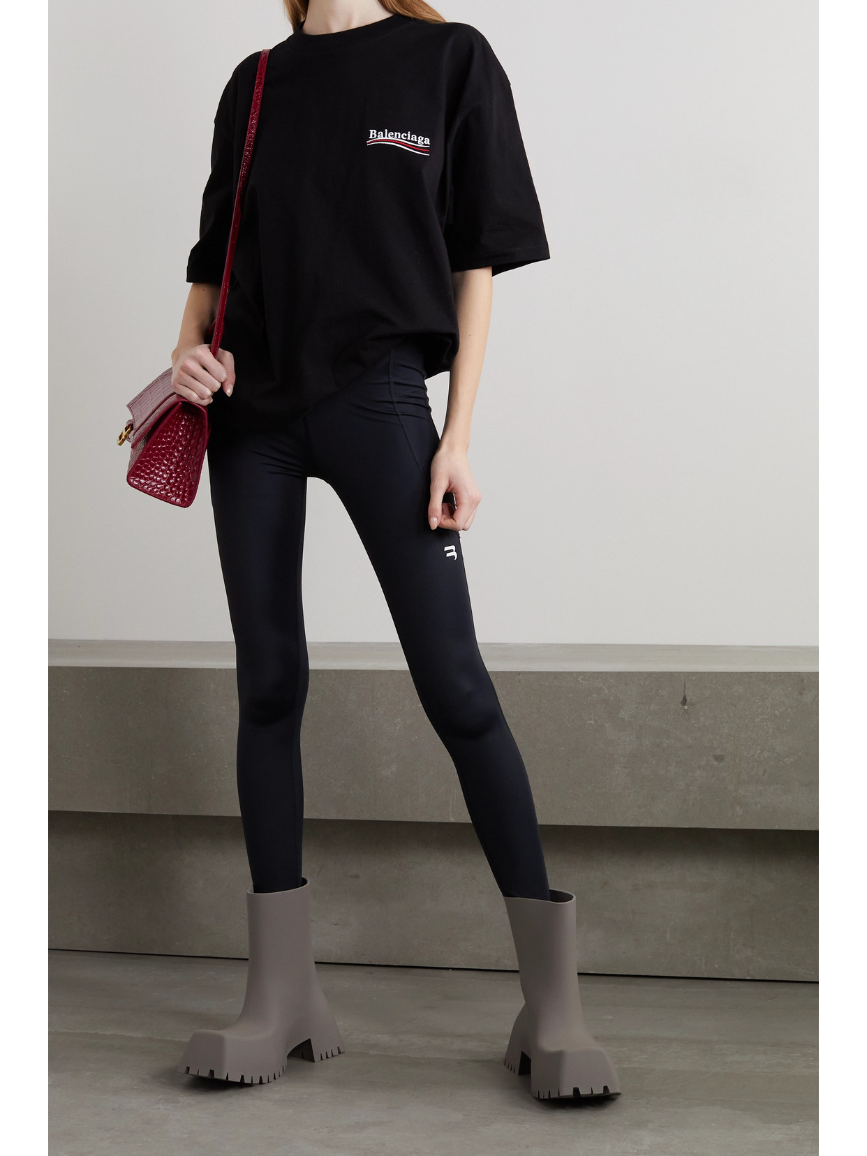 Oversized Embroidered Cotton-Jersey T-Shirt