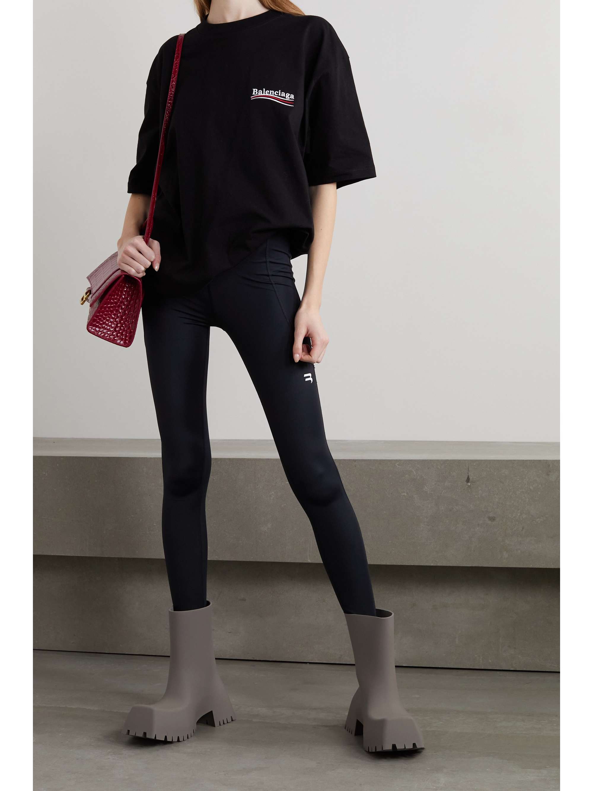 BALENCIAGA Oversized embroidered T-shirt | NET-A-PORTER