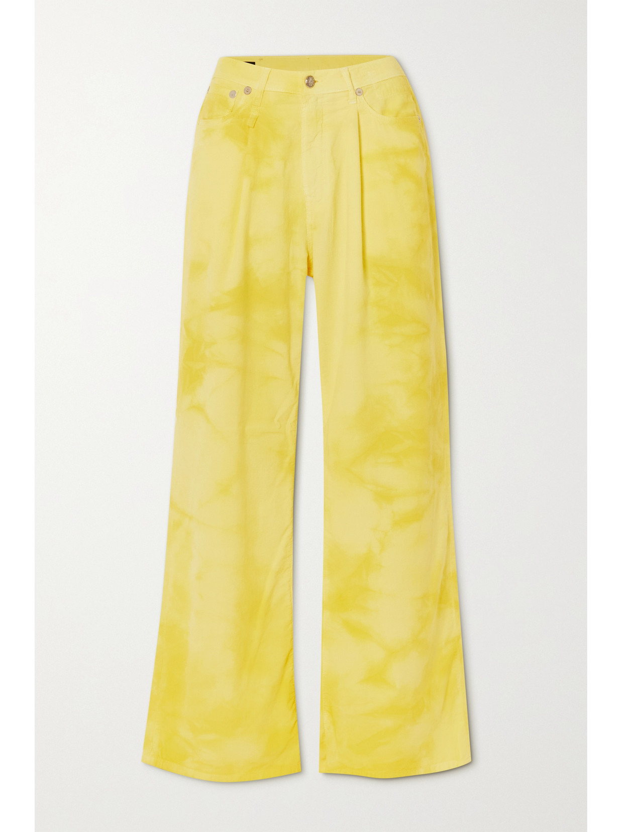 R13 Damon Pleated Tie-dyed Cotton 